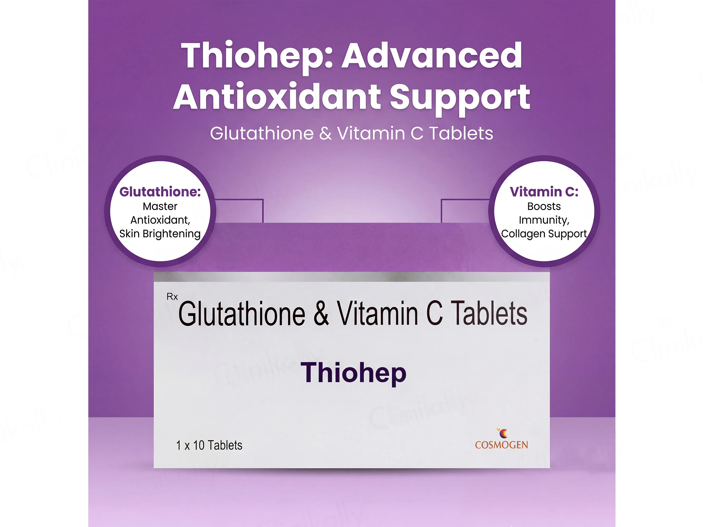 Thiohep Glutathione & Vitamin C Tablet - Image 3
