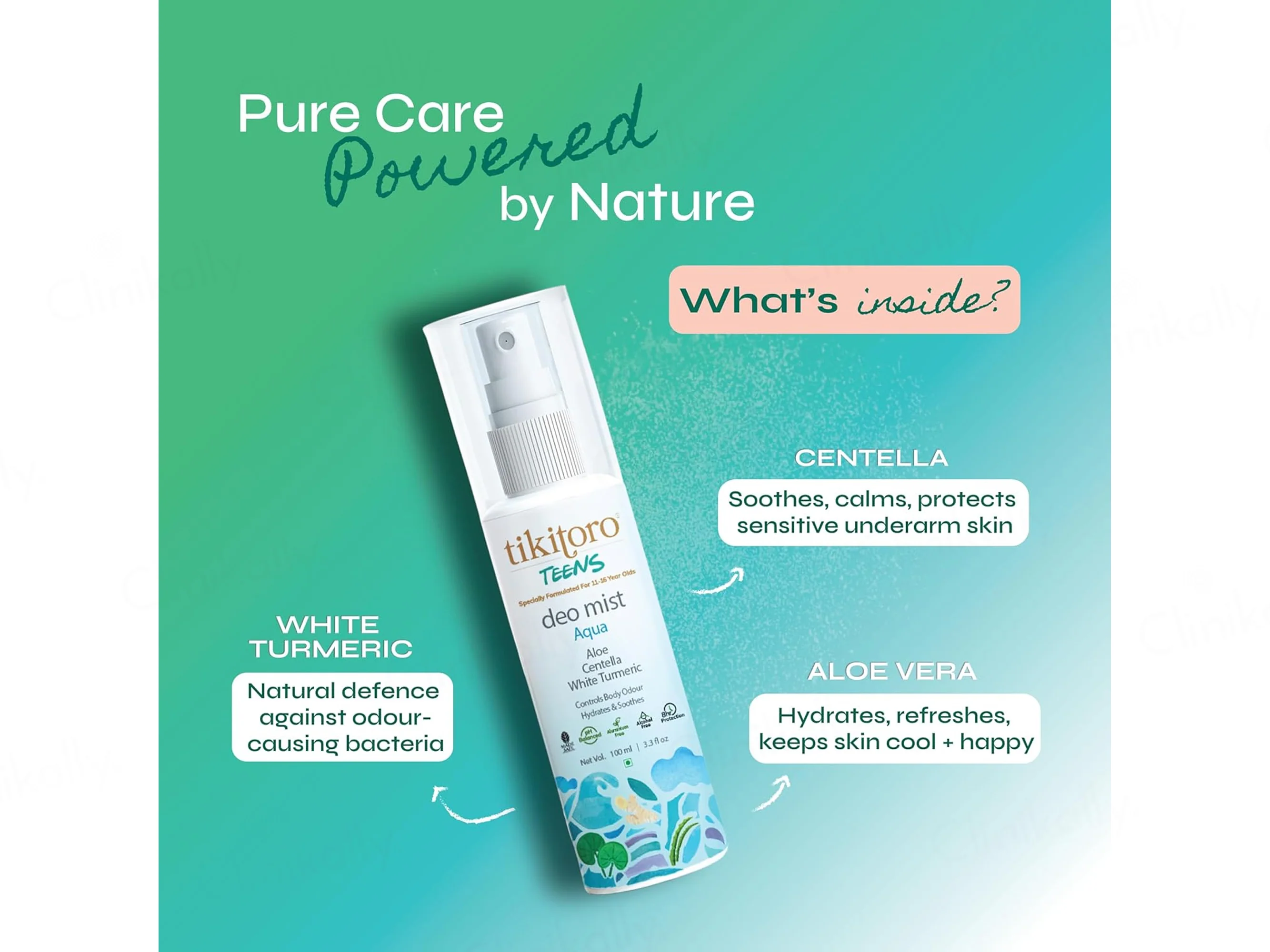 Tikitoro Teens Deo Mist - Aqua - Image 4