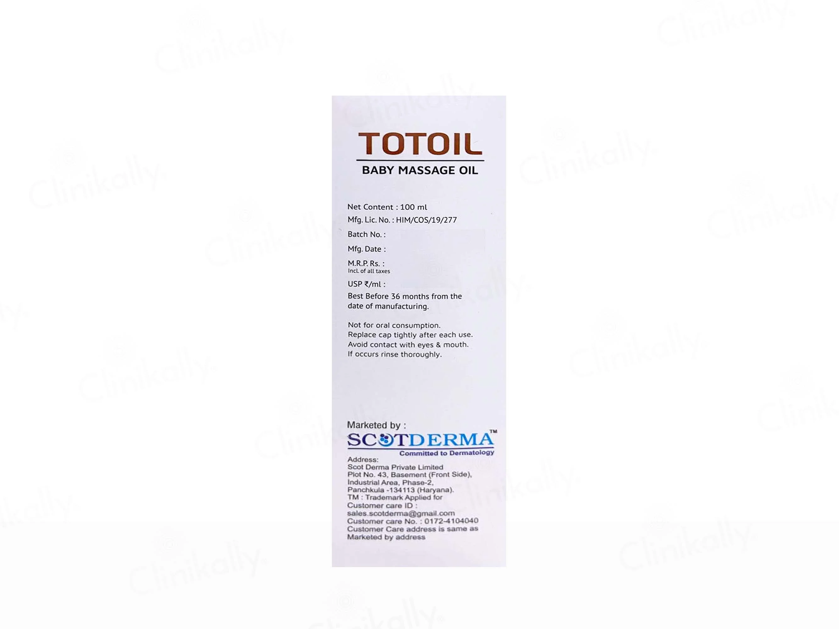 Totoil Baby Massage Oil - Image 3