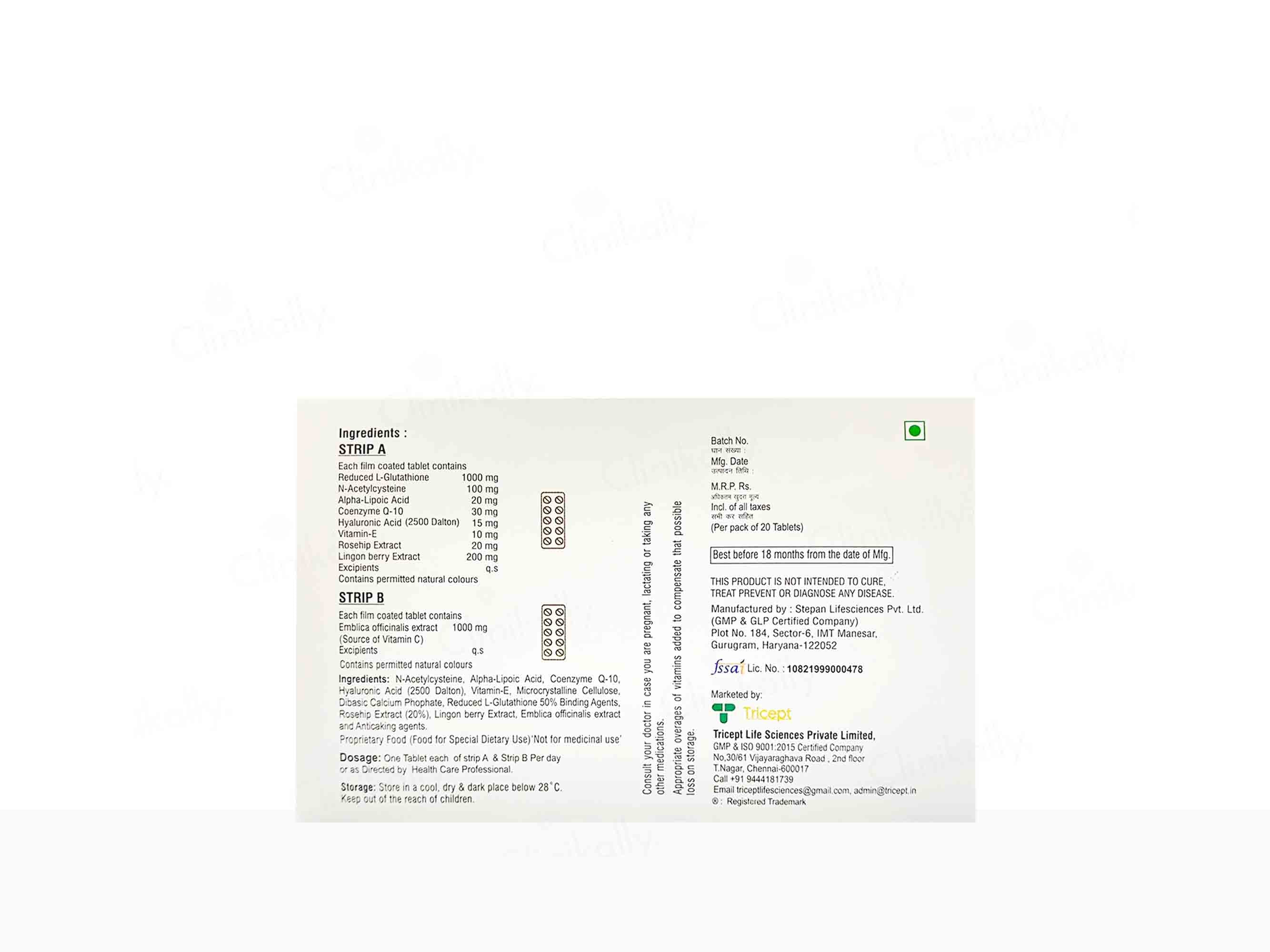 Tricept Glutabery 1000 Combo Kit - Image 3
