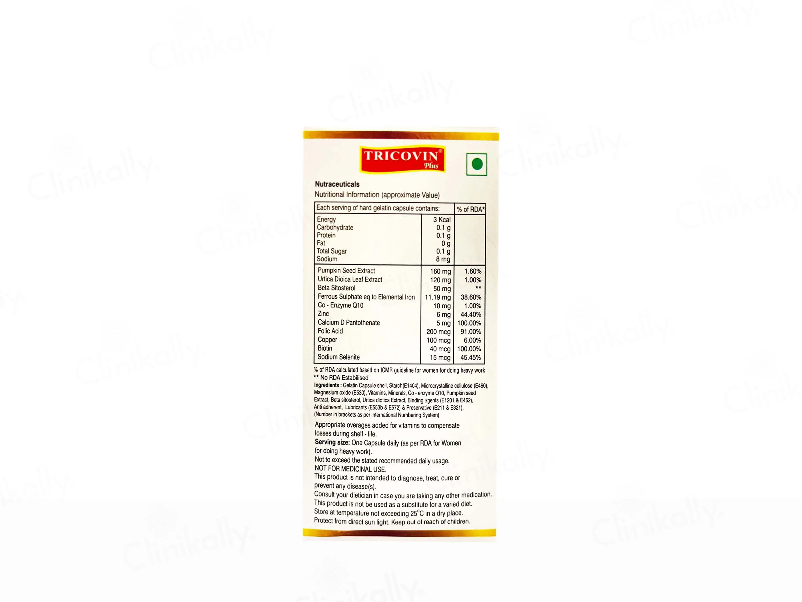 Tricovin Plus Hair Growth Capsule - Image 2