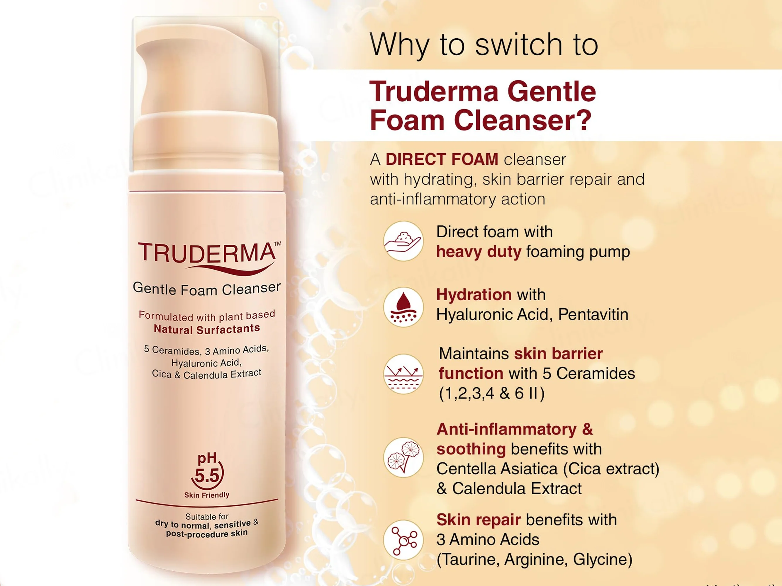 Truderma Gentle Foam Cleanser - Image 2