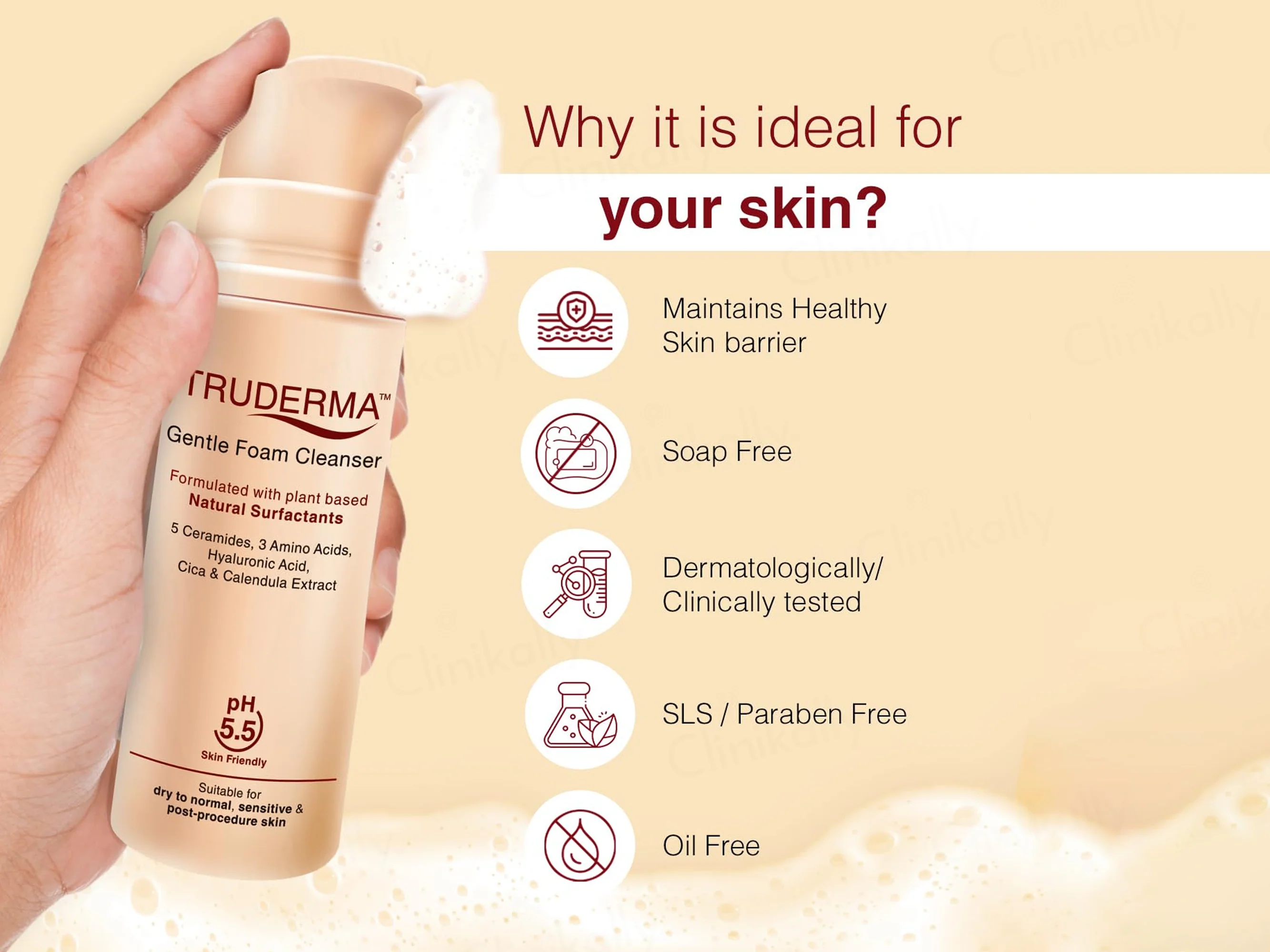 Truderma Gentle Foam Cleanser - Image 4
