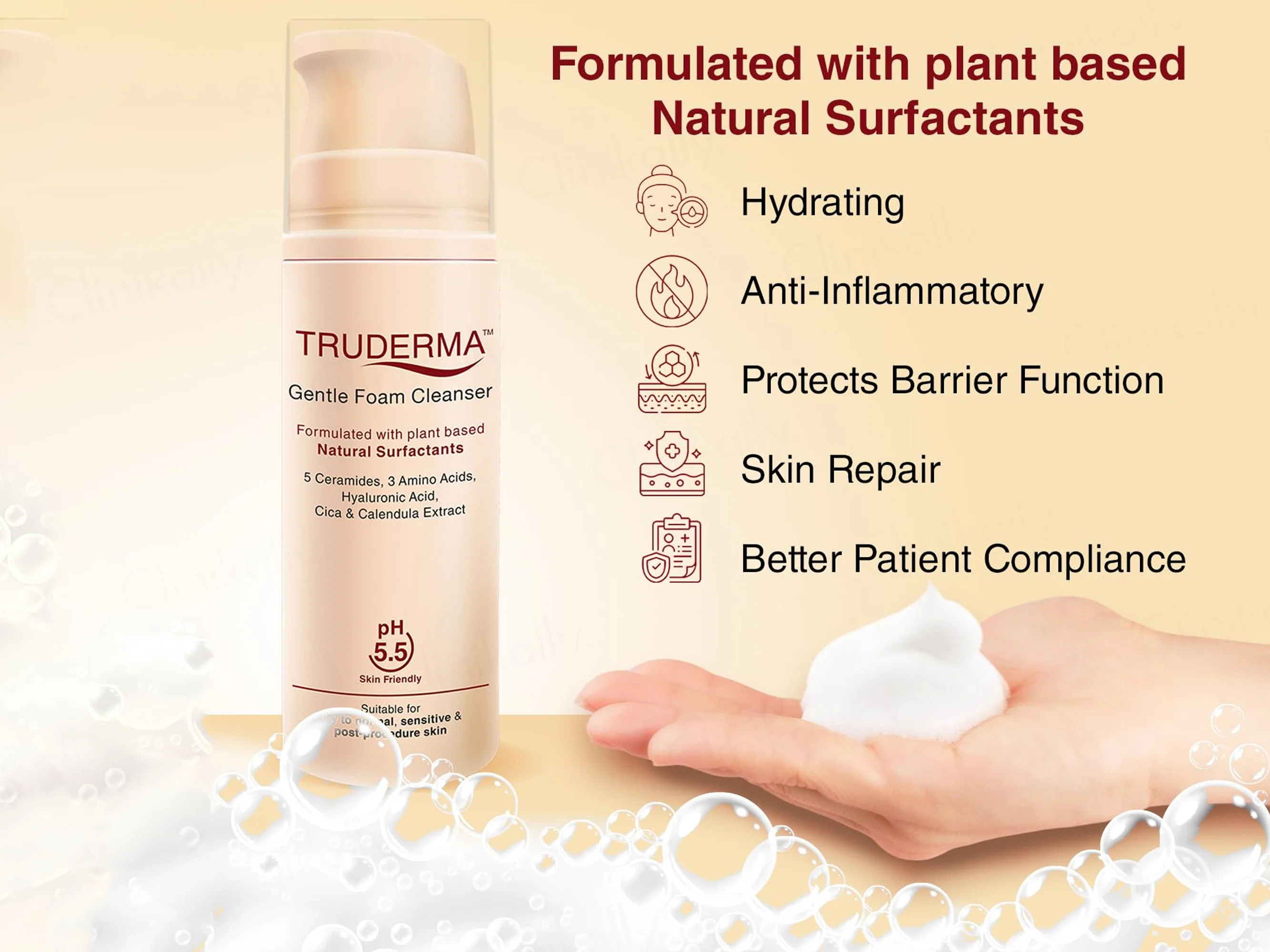 Truderma Gentle Foam Cleanser - Image 5
