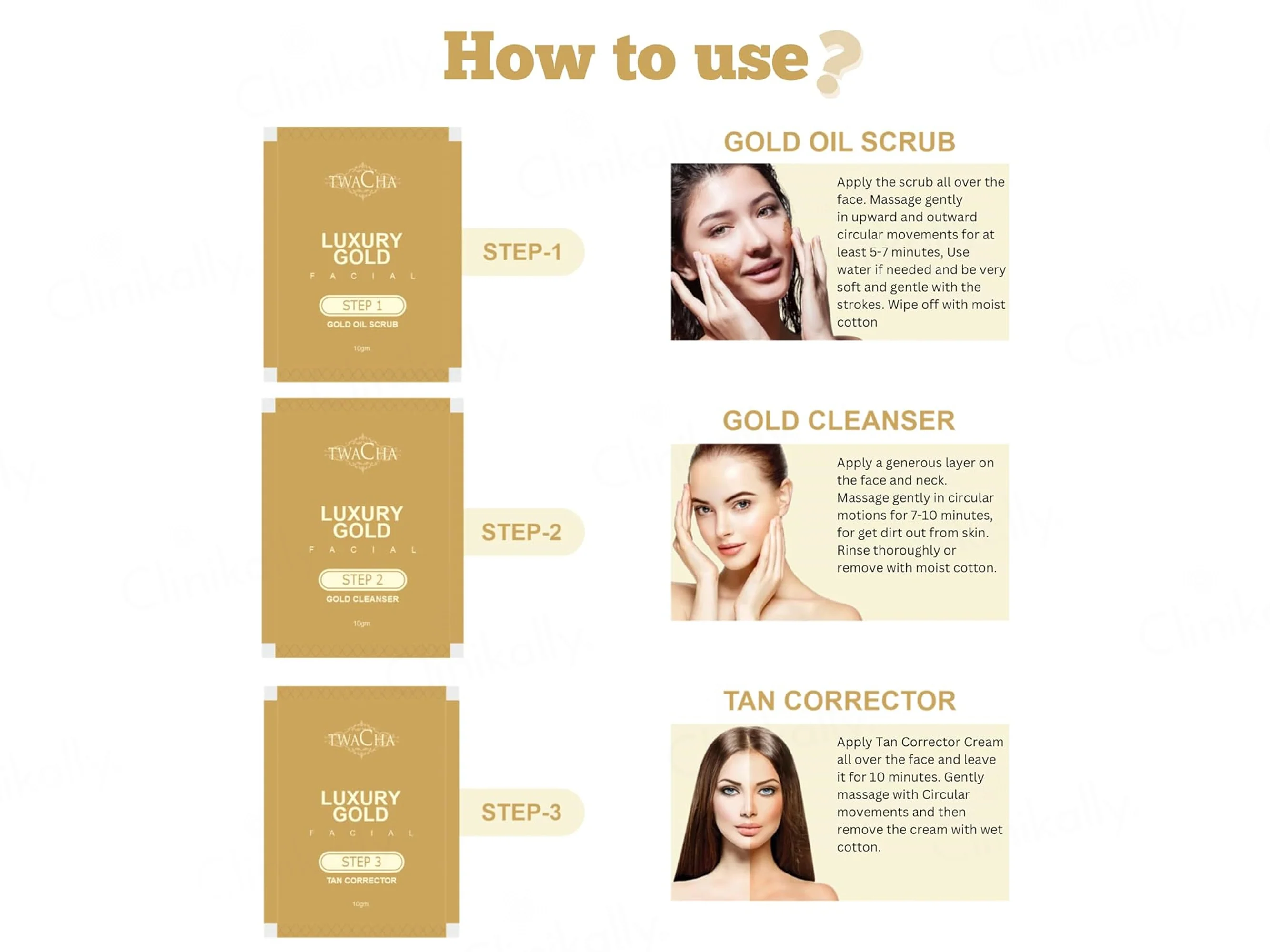 TWACHA 10 Steps 24K Luxury Gold Facial Kit - Image 2