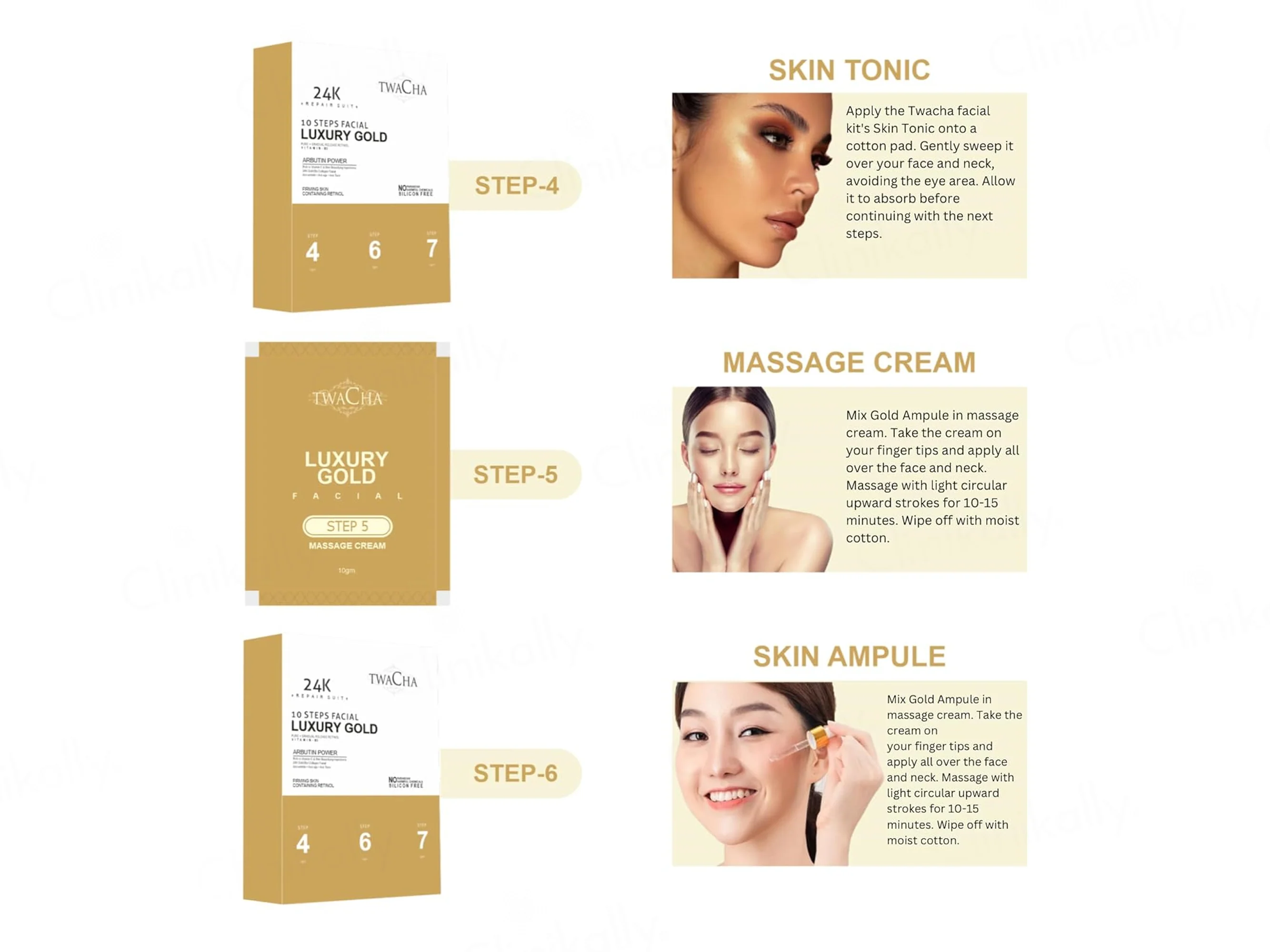 TWACHA 10 Steps 24K Luxury Gold Facial Kit - Image 3