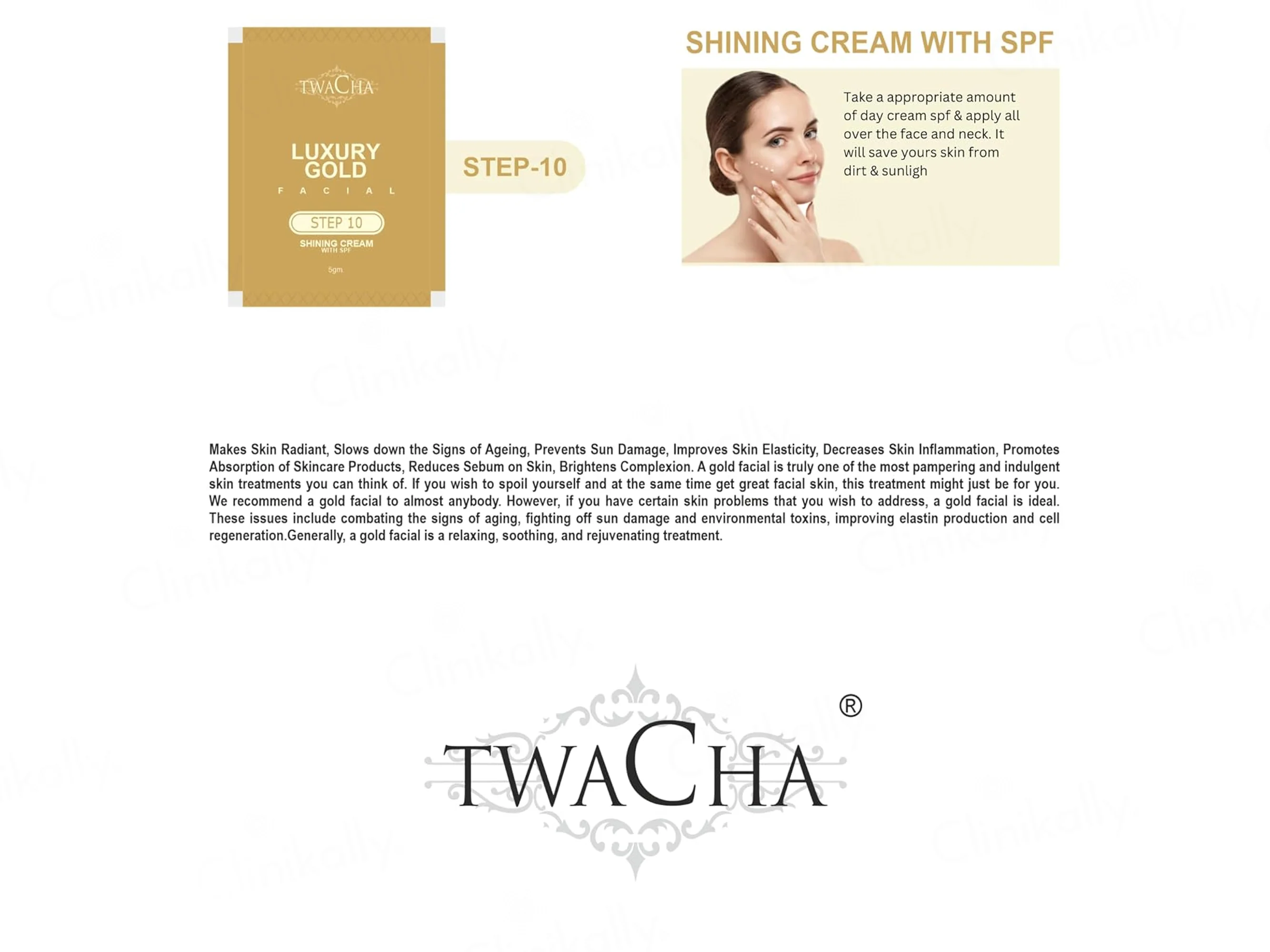 TWACHA 10 Steps 24K Luxury Gold Facial Kit - Image 5