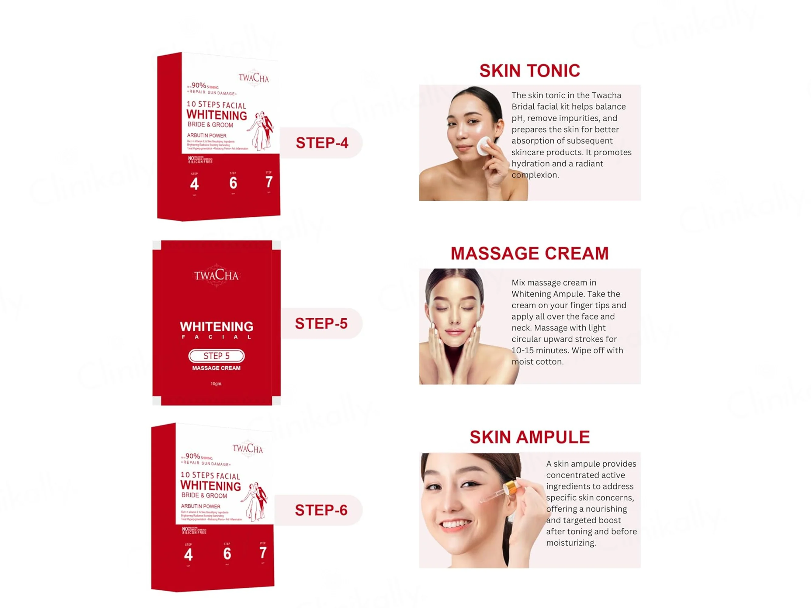 TWACHA 10 Steps Whitening Facial Kit For Bride & Groom - Image 3