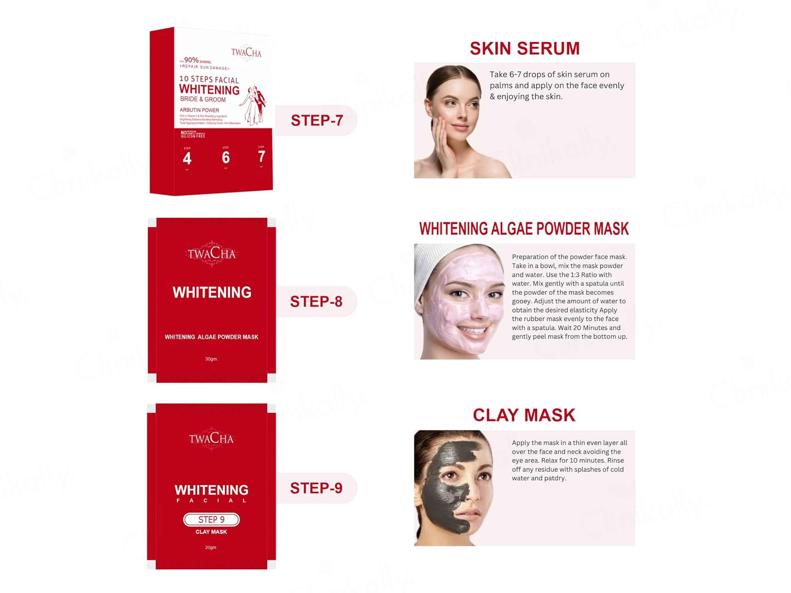 TWACHA 10 Steps Whitening Facial Kit For Bride & Groom - Image 4