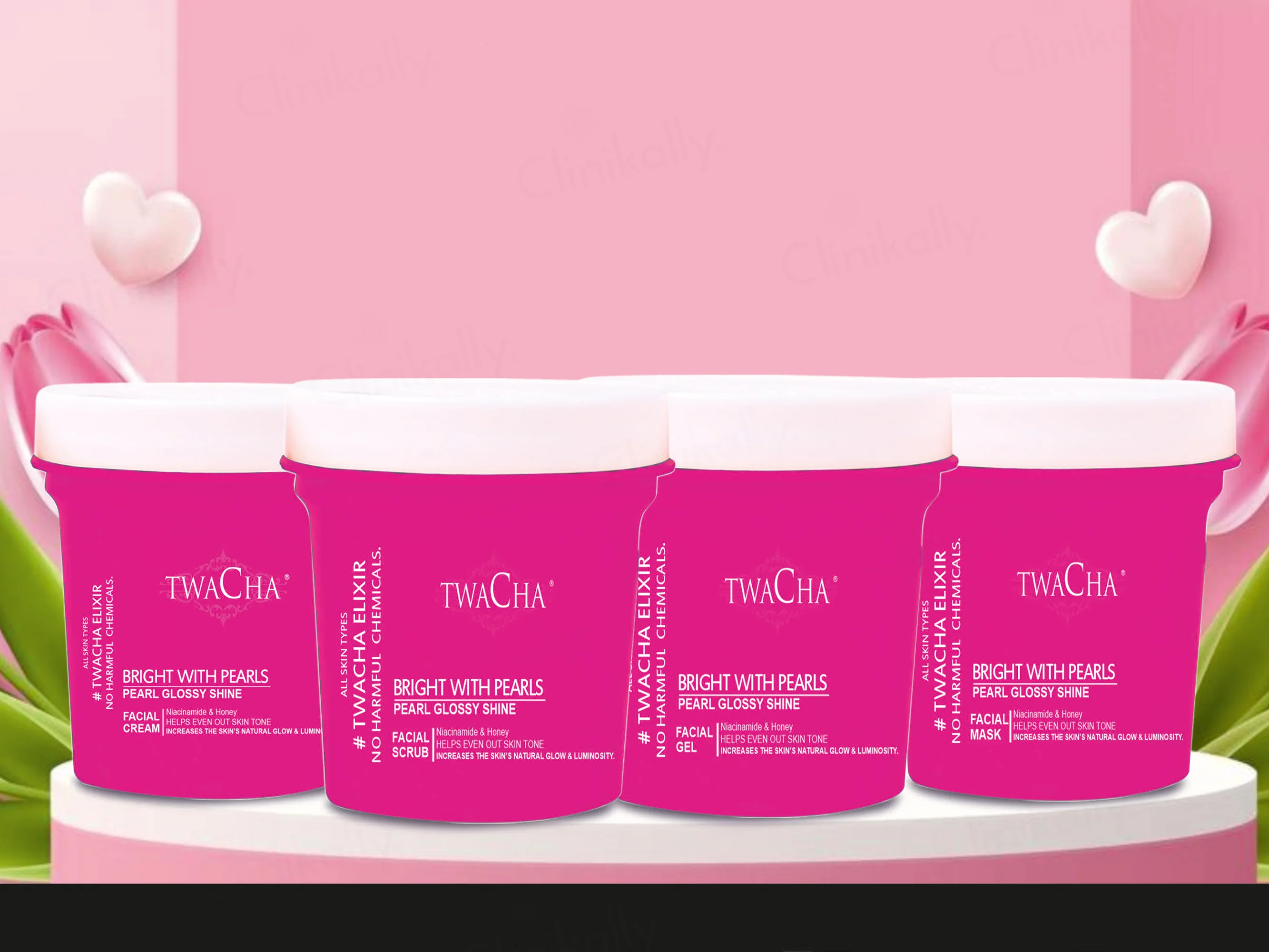 TWACHA Bright With Pearls Glossy Shine Facial Kit - Image 2