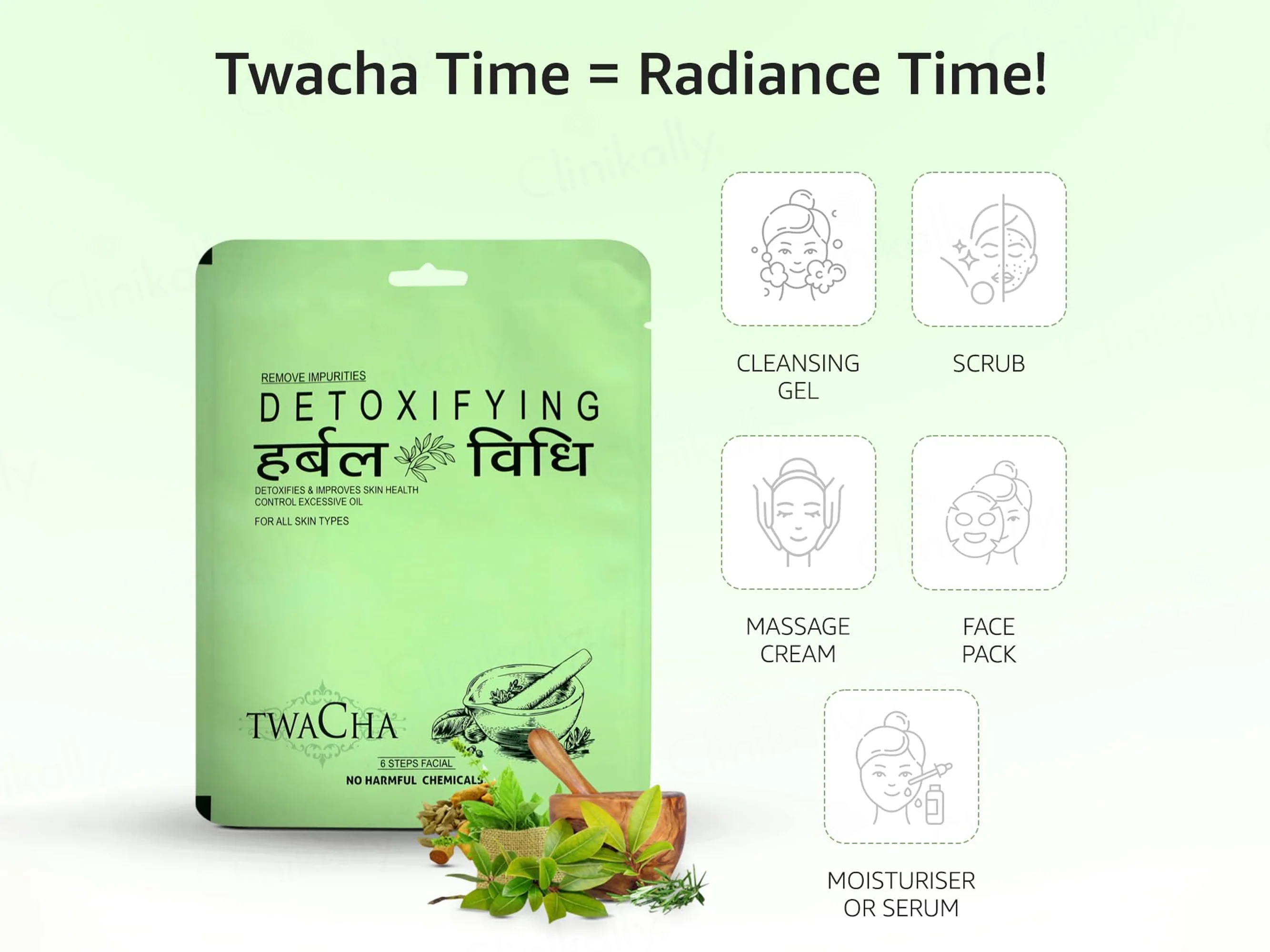 TWACHA Detoxifying Herbal Vidhi Facial Kit - Image 5