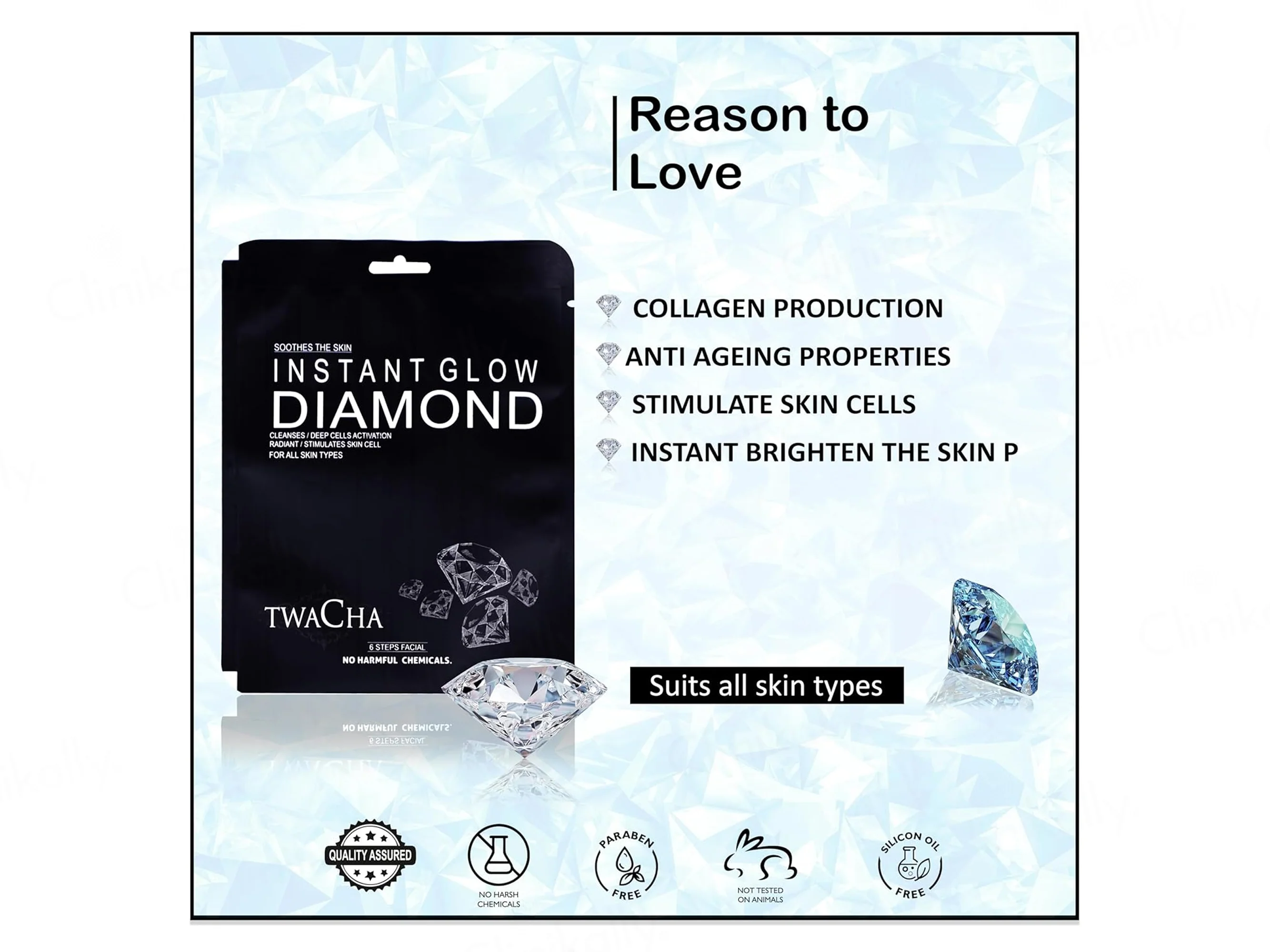 TWACHA Instant Glow Diamond Facial Kit - Image 3
