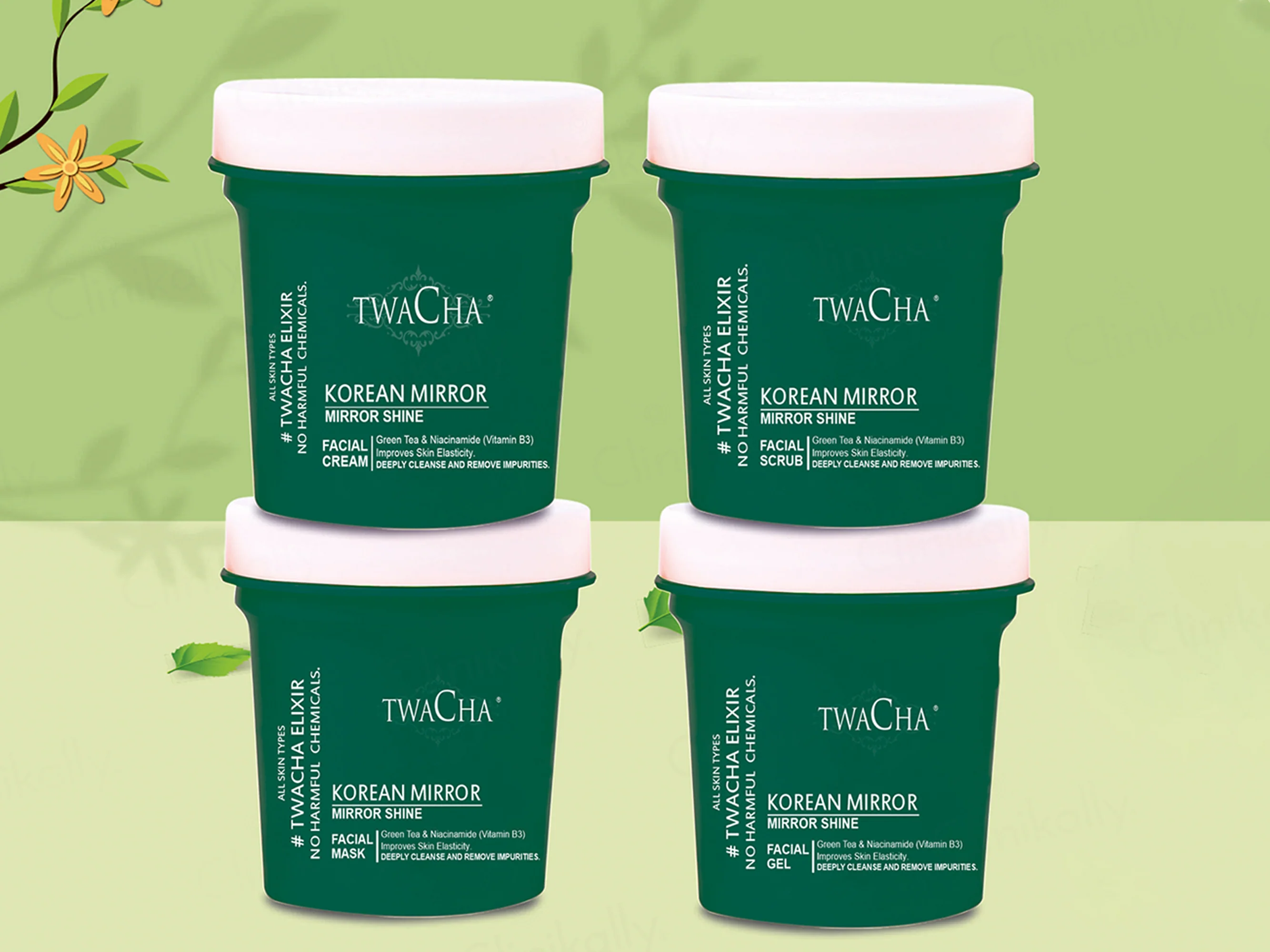 TWACHA Korean Mirror Shine Facial Kit - Image 2