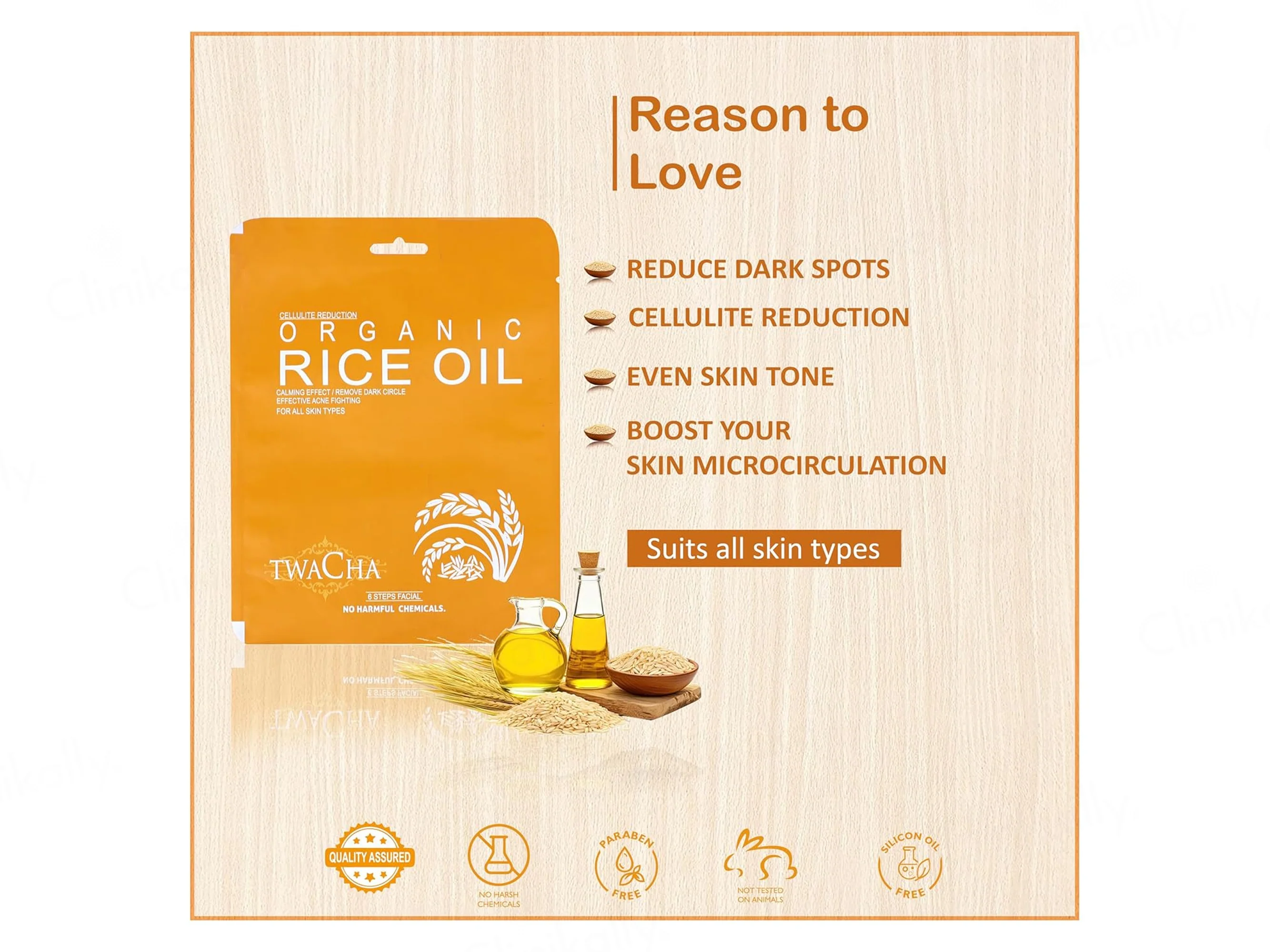 TWACHA Organic Rice Oil Facial Kit - Image 2