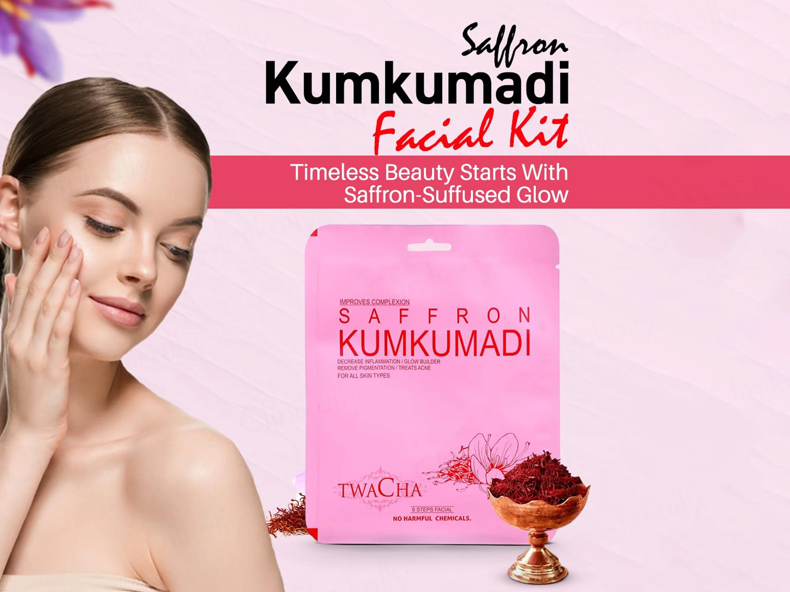 TWACHA Saffron Kumkumadi Facial Kit - Image 2