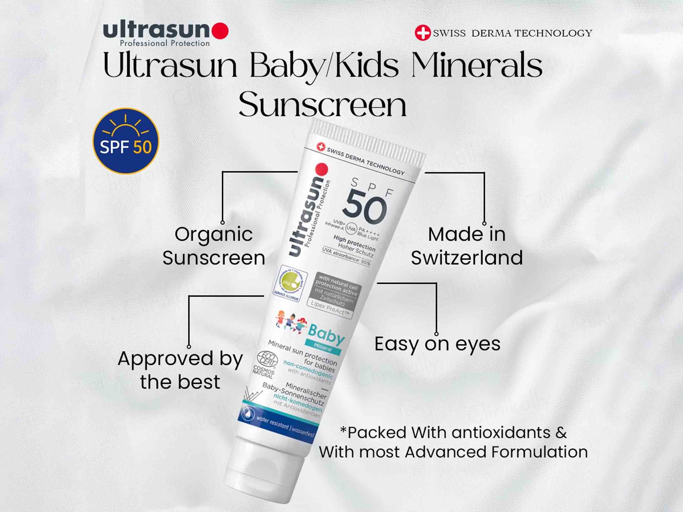 Ultrasun Baby Mineral Sunscreen SPF 50 PA++++ - Image 2