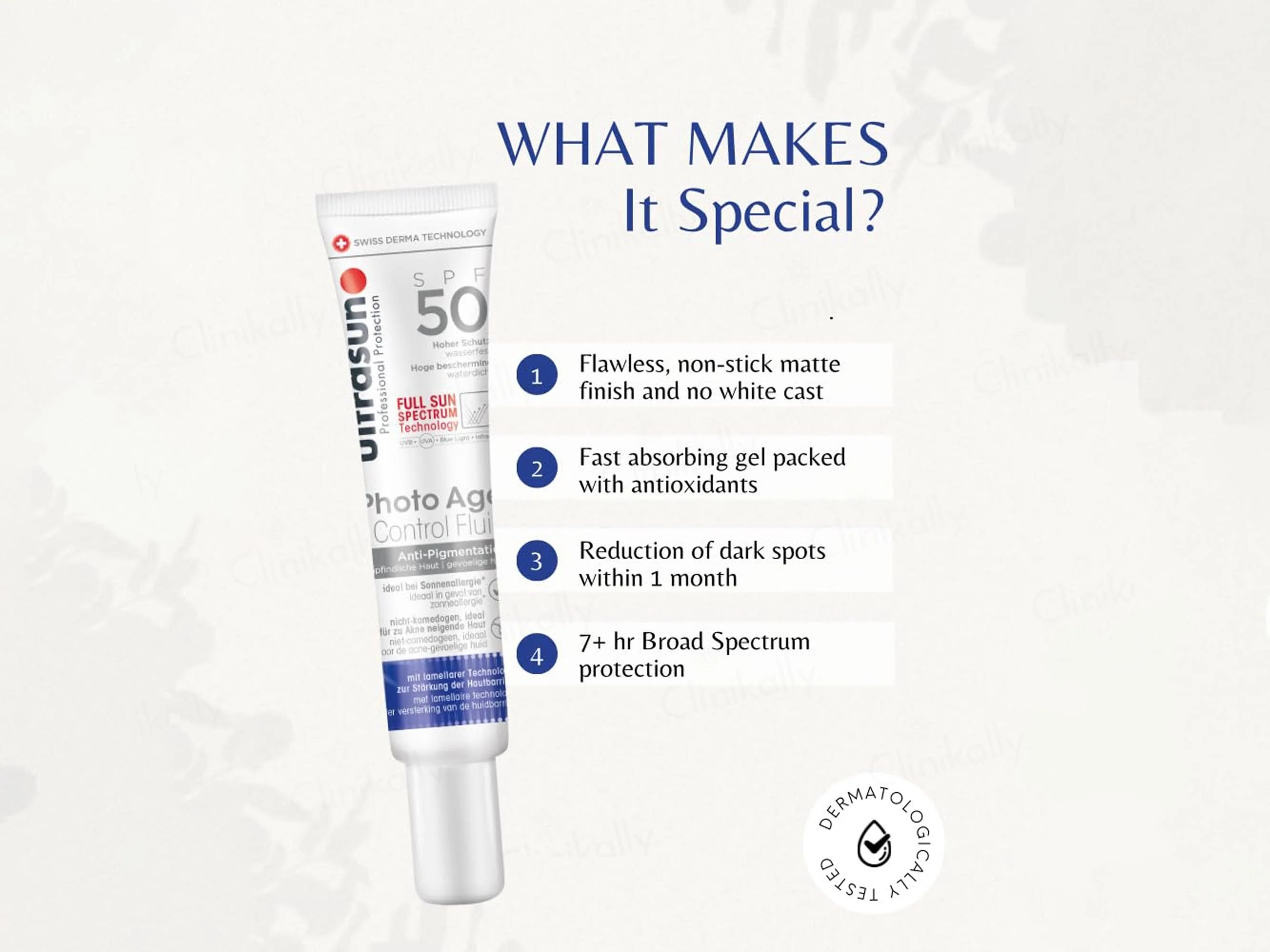 Ultrasun Photo Age Control Fluid Anti-Pigmentation Sunscreen SPF 50 PA++++ - Image 3