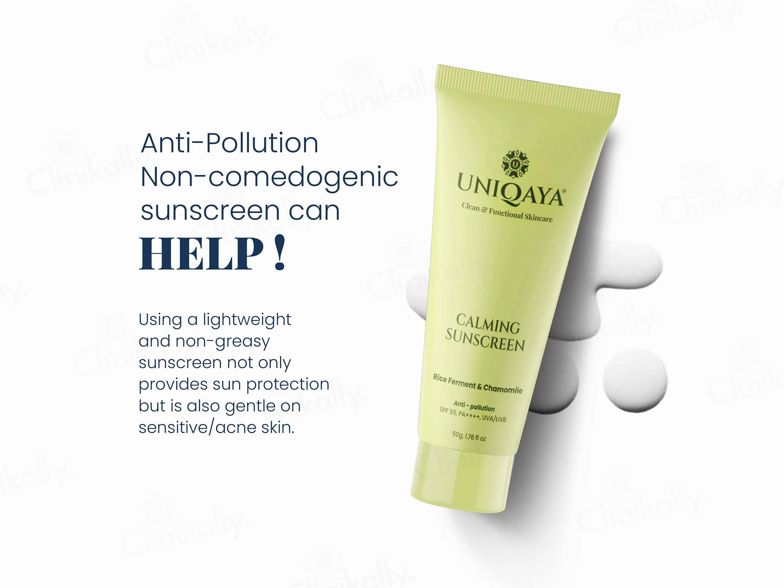 Uniqaya Calming Anti-Pollution Sunscreen SPF 55 PA++++ - Image 7