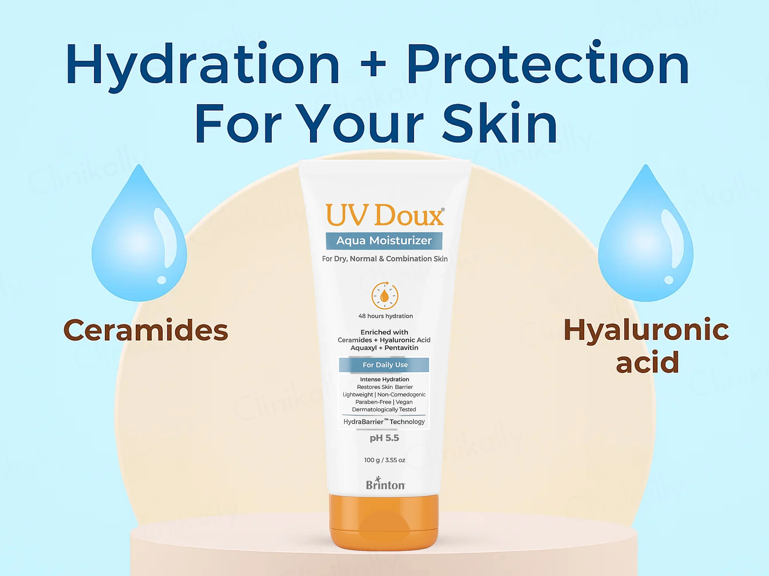 UV Doux Aqua Lightweight Moisturizer For Dry, Normal & Combination Skin - Image 3