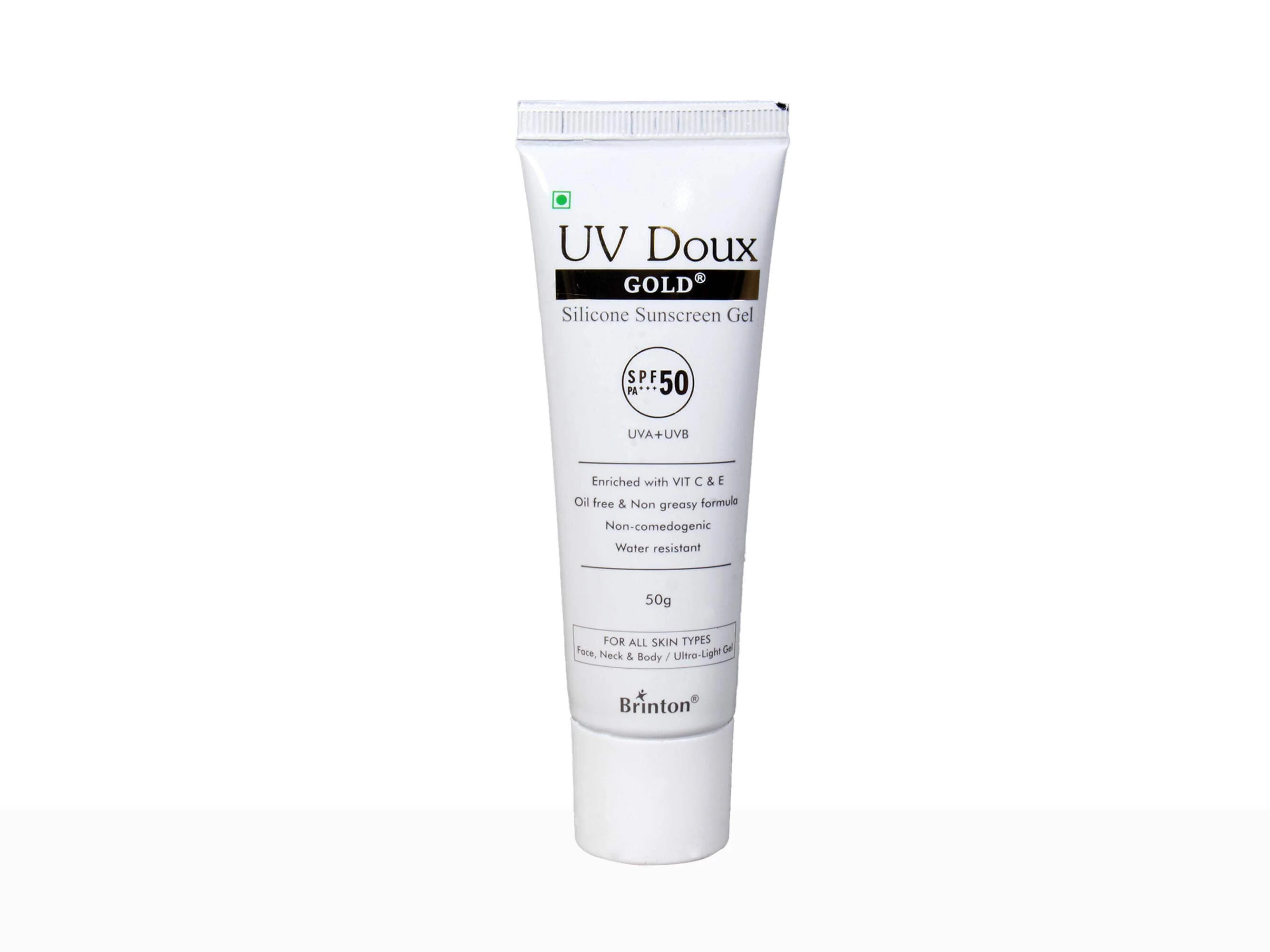 UV Doux Gold Silicone Sunscreen Gel SPF 50 PA+++ - Image 2