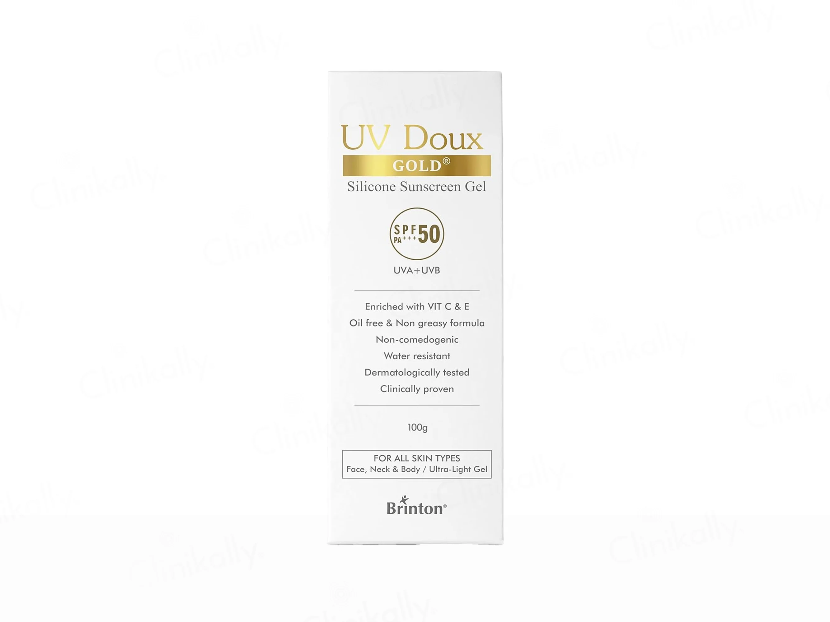 UV Doux Gold Silicone Sunscreen Gel SPF 50 PA+++ - Image 4