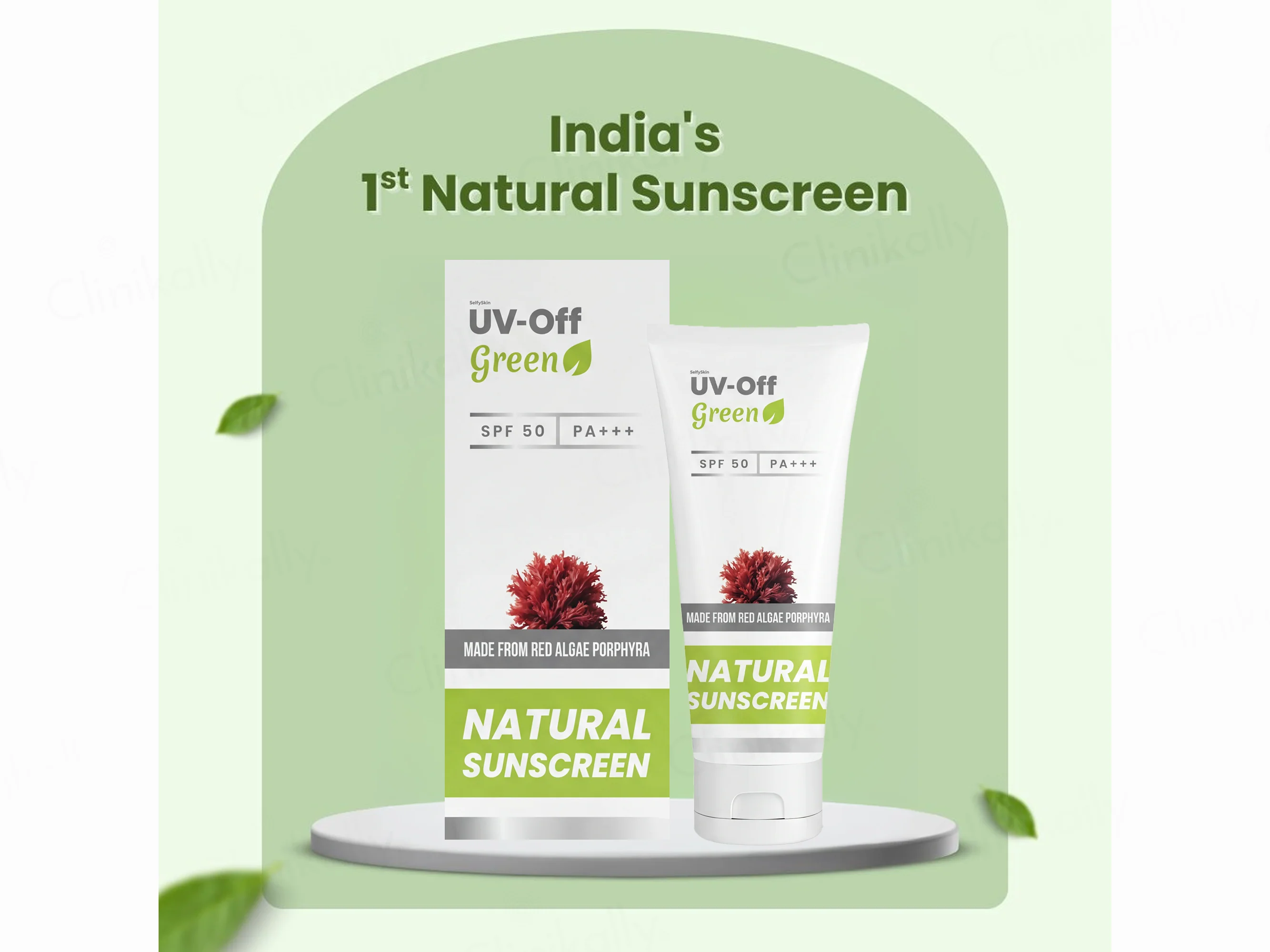 UV-Off Green Natural Sunscreen SPF 50 PA+++ - Image 2