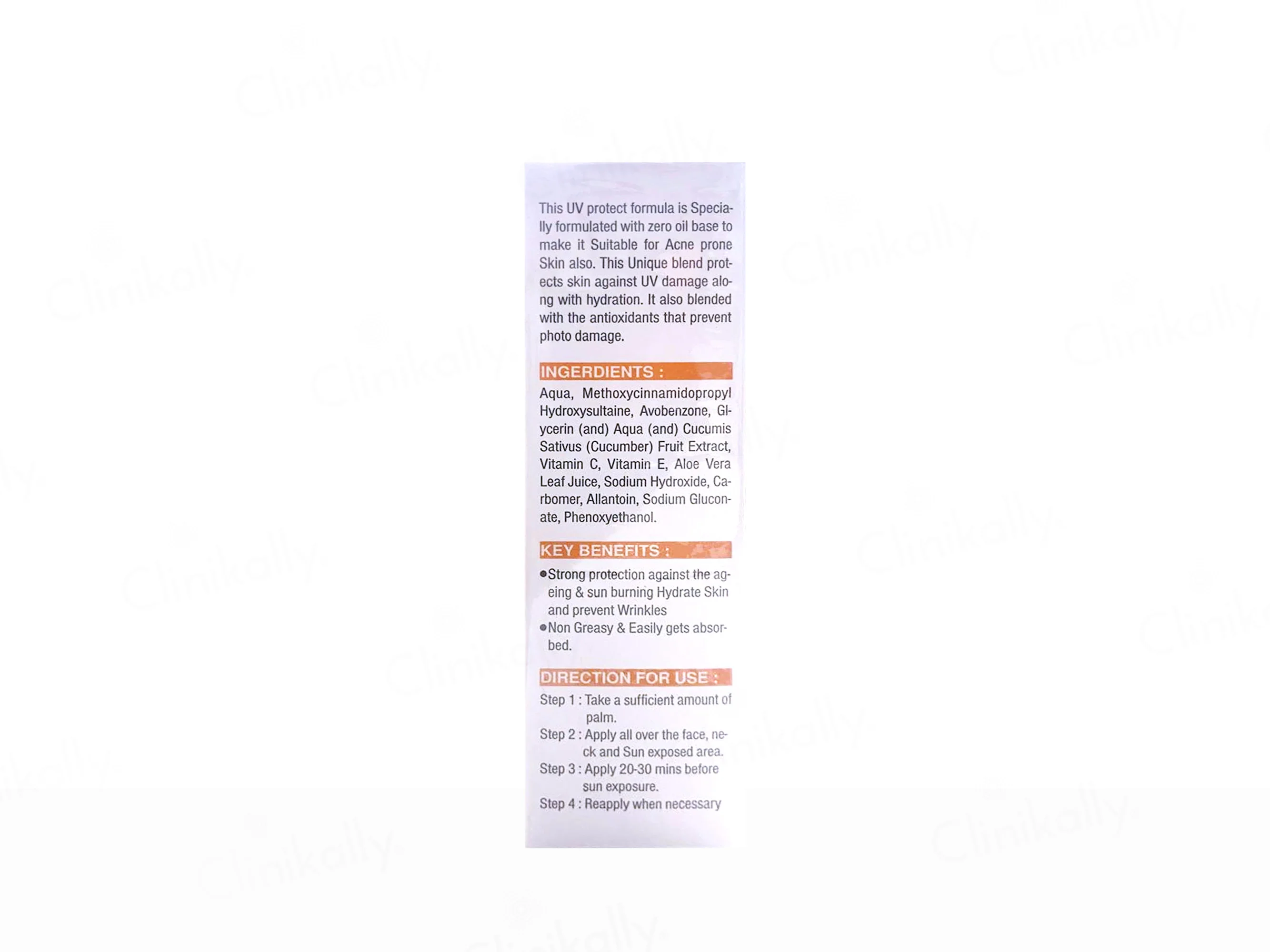 UV-Sheet Blu Transparent Sunscreen Gel SPF 38 PA+++ - Image 2