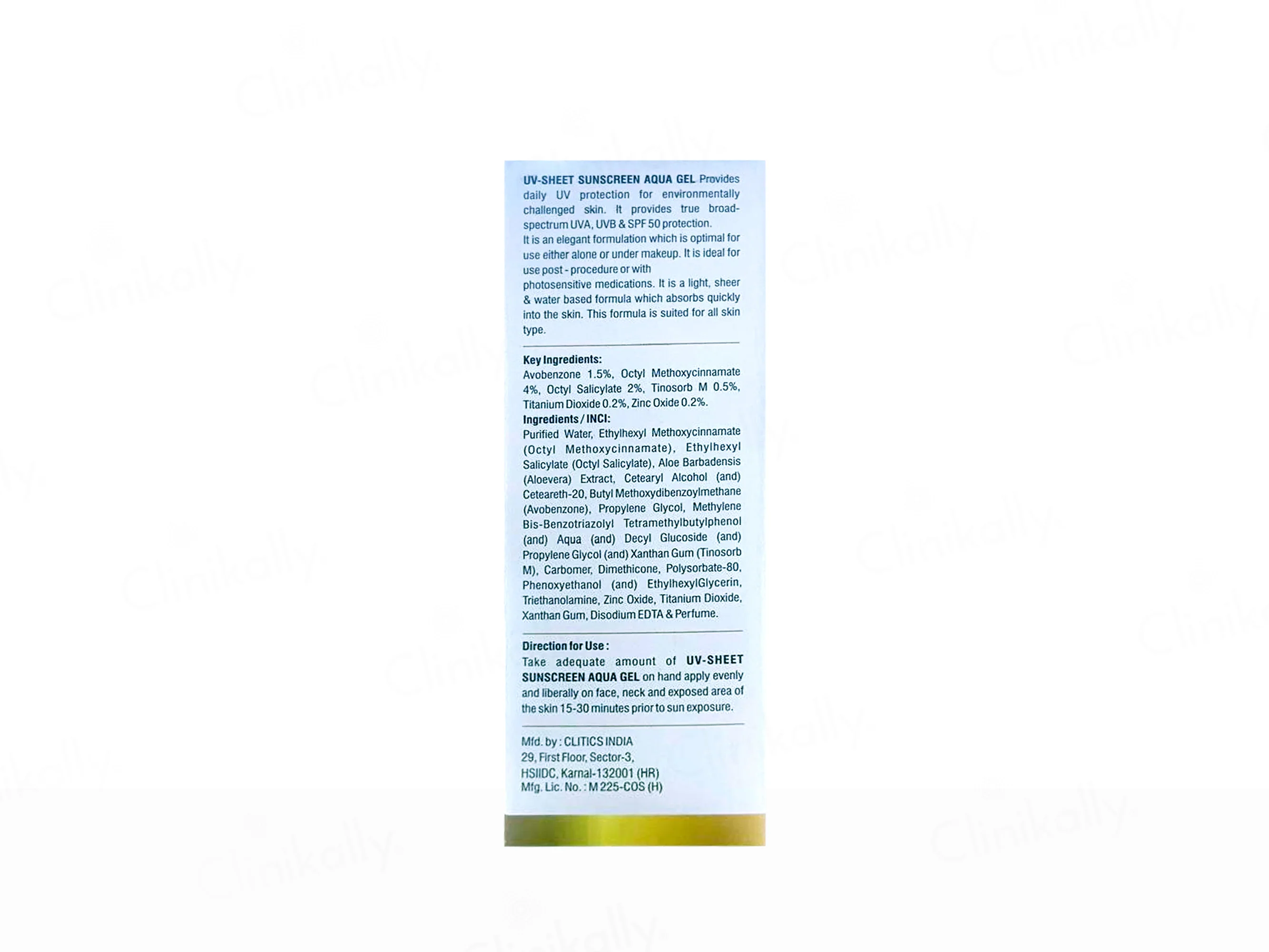 UV-Sheet Sunscreen Aqua Gel SPF 50+ PA+++ - Image 2