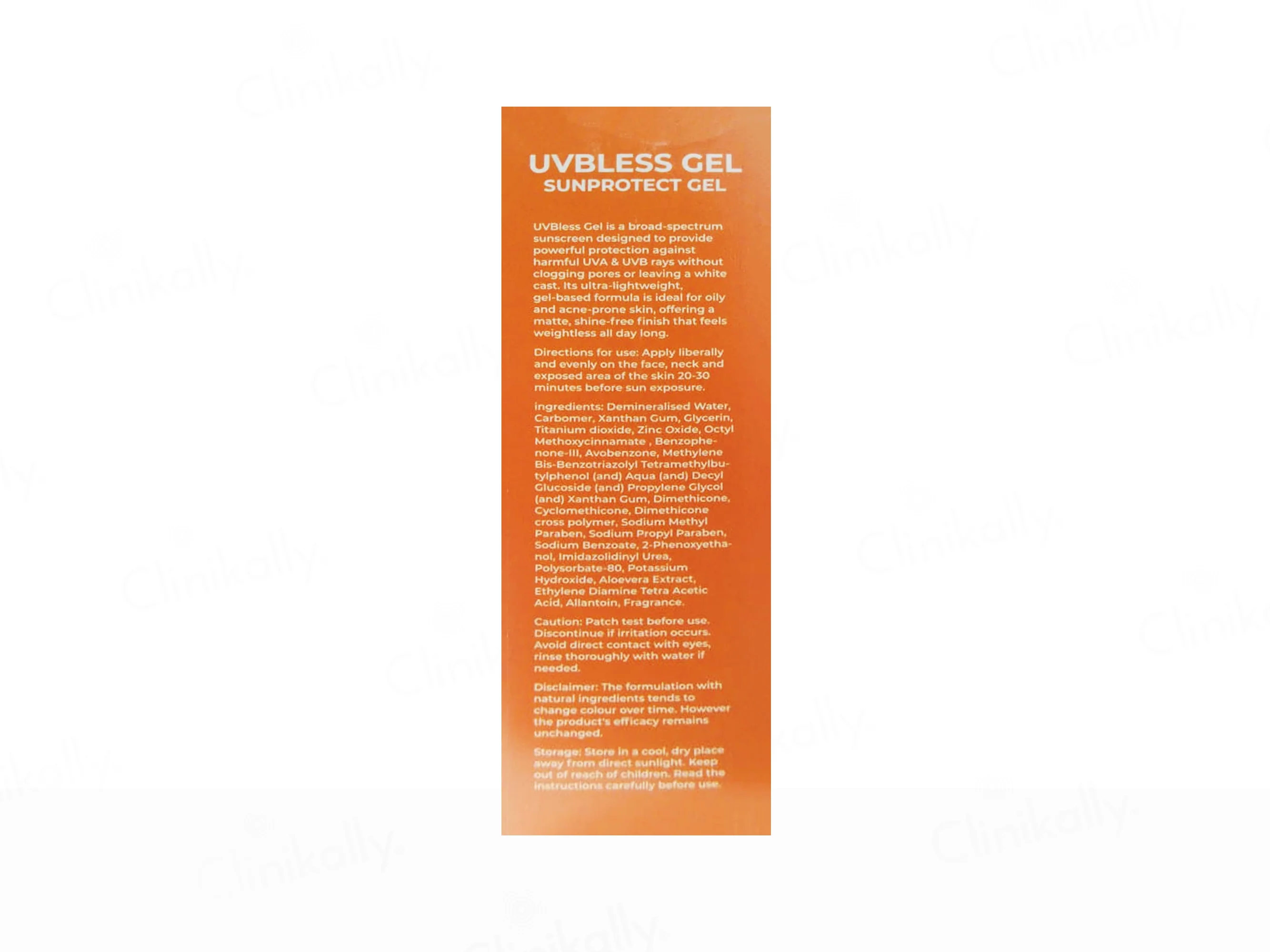 UVBless Sunprotect Ultra Lightweight Sunscreen Gel SPF 50+ PA+++ - Image 2