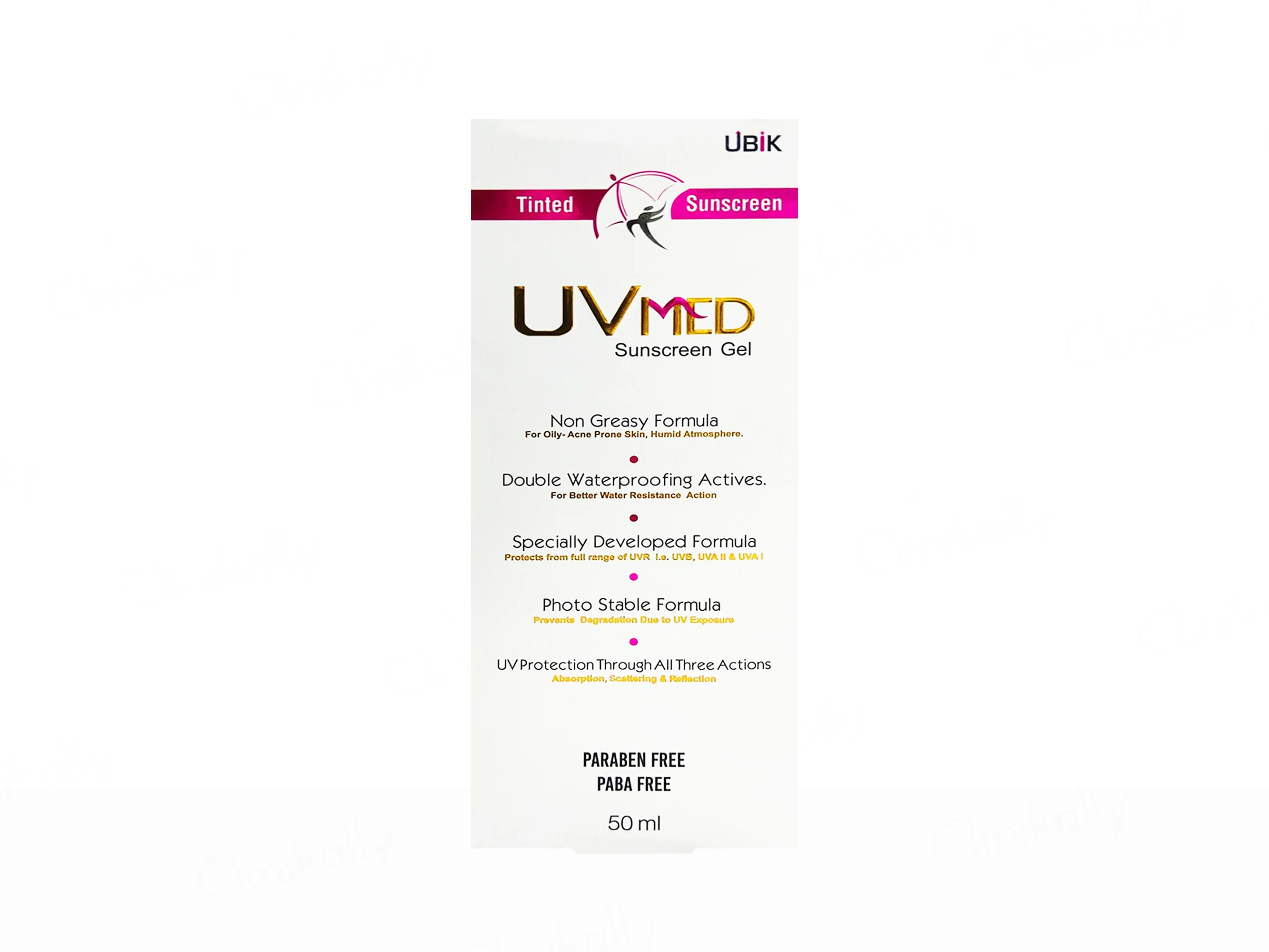 Uvmed Tinted Sunscreen Gel SPF 50 - Image 3