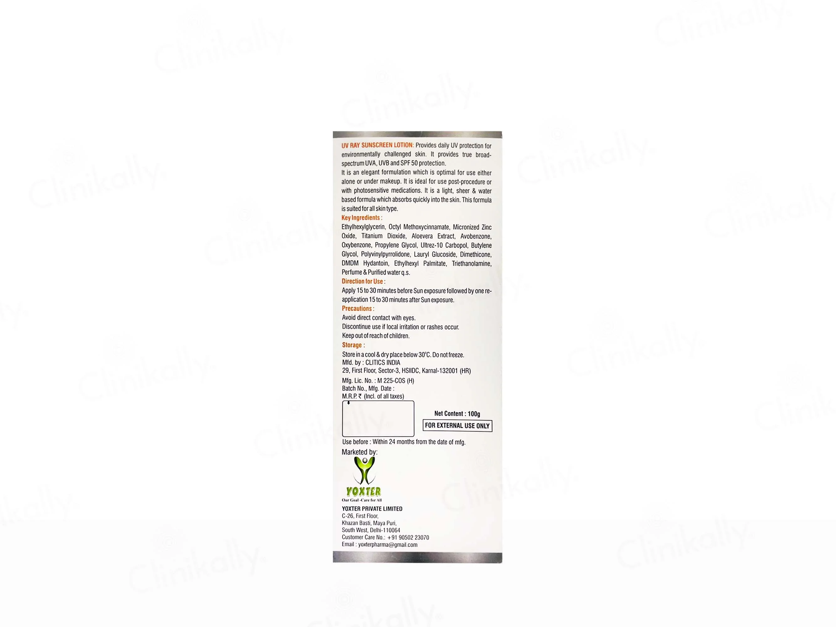 Uvray Sunscreen Lotion SPF 50+ PA+++ - Image 2