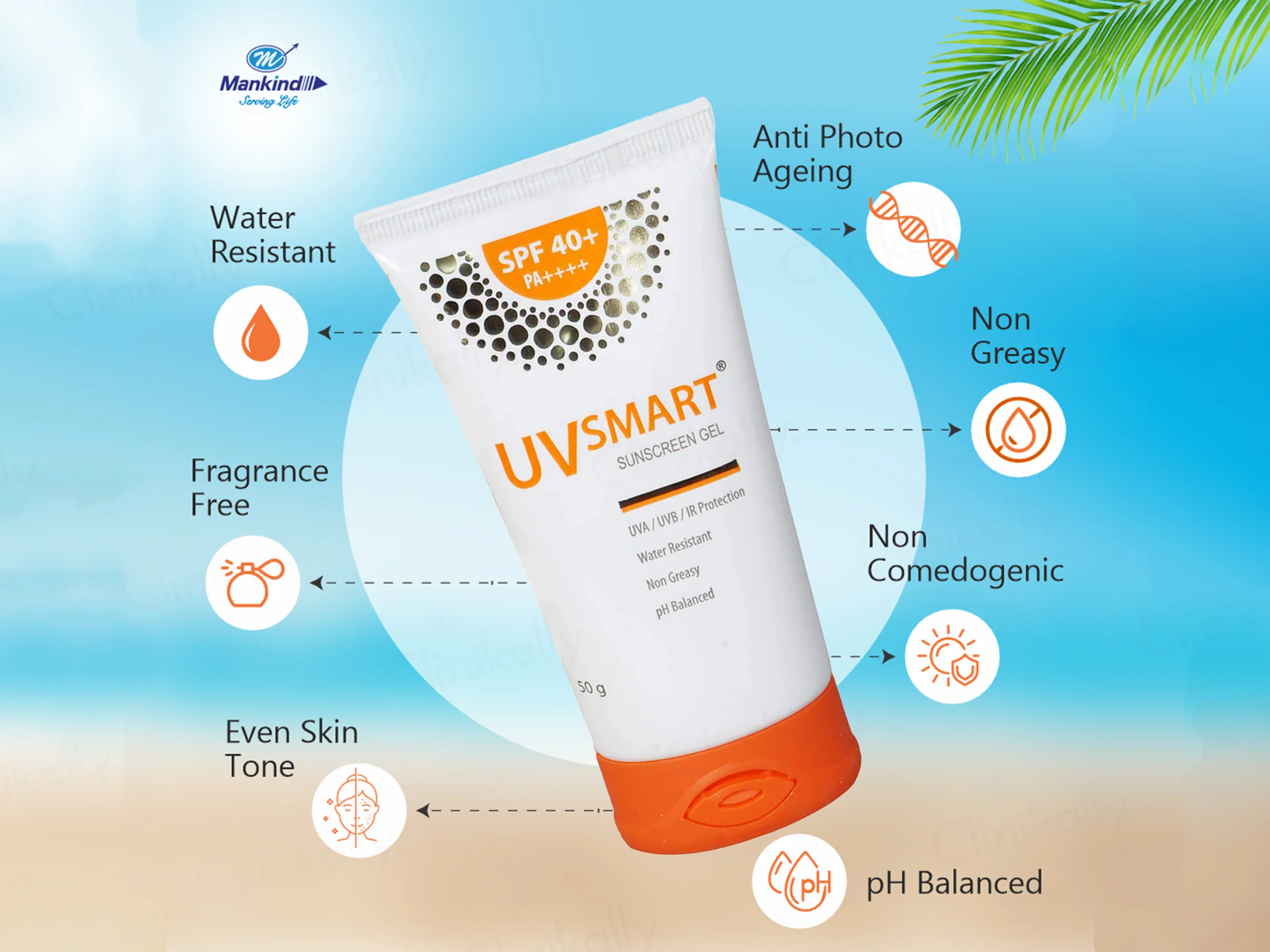 UVsmart Sunscreen SPF 40+ PA++++ Gel - Image 4