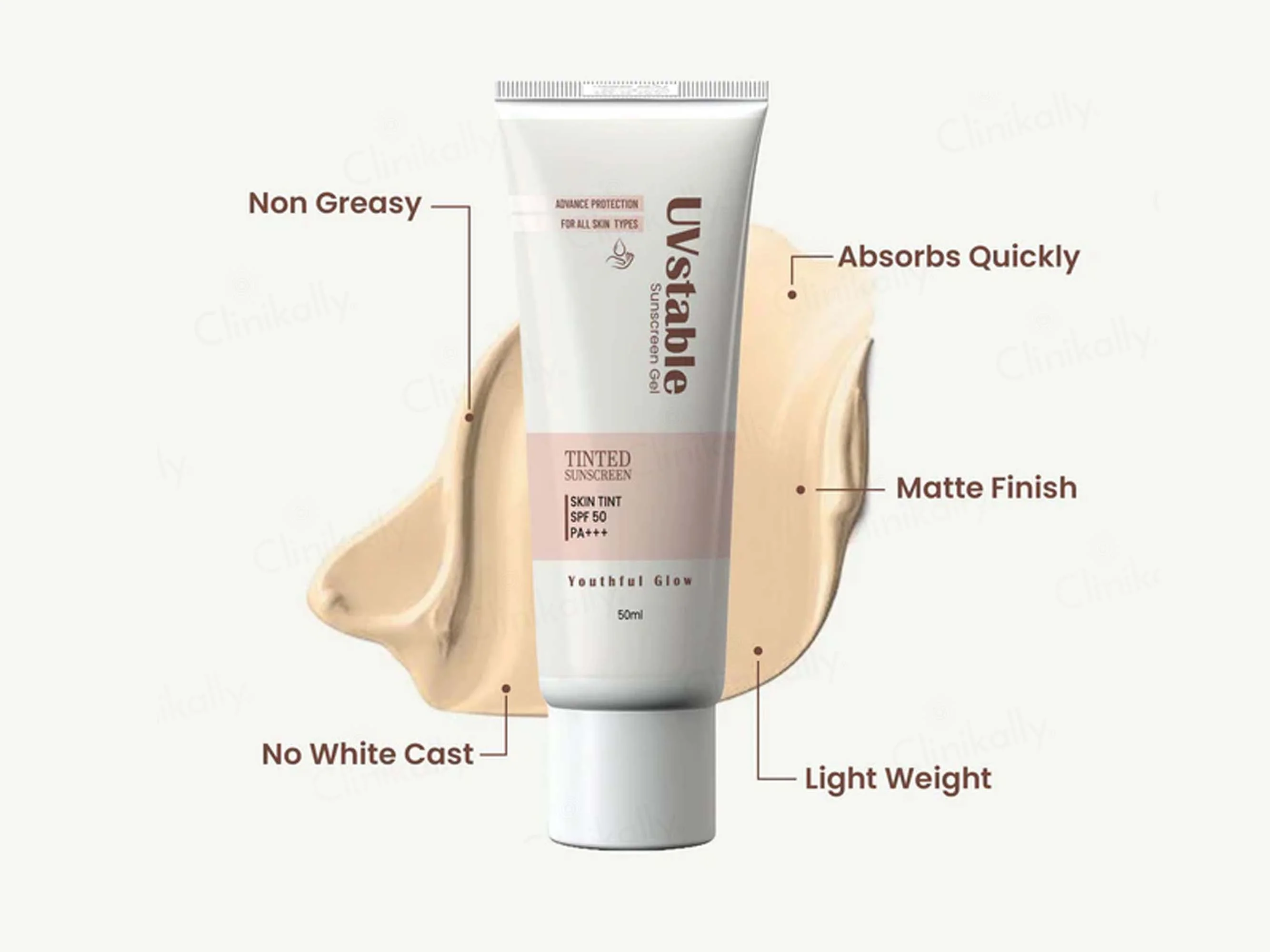 UVstable Tinted Sunscreen Gel SPF 50 PA+++ - Image 3