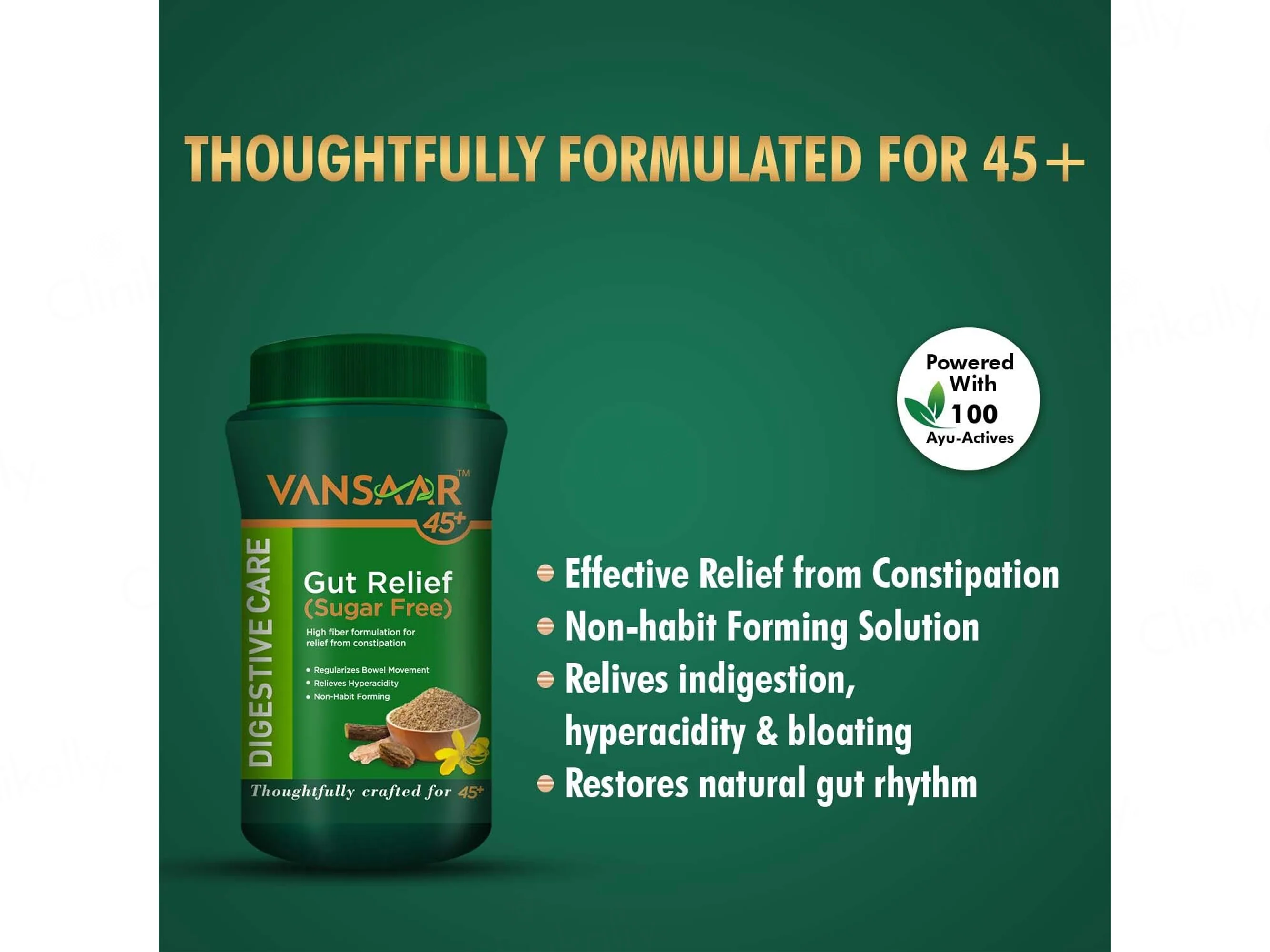Vansaar 45+ Digestive Care Gut Relief Sugar-Free Powder - Image 5