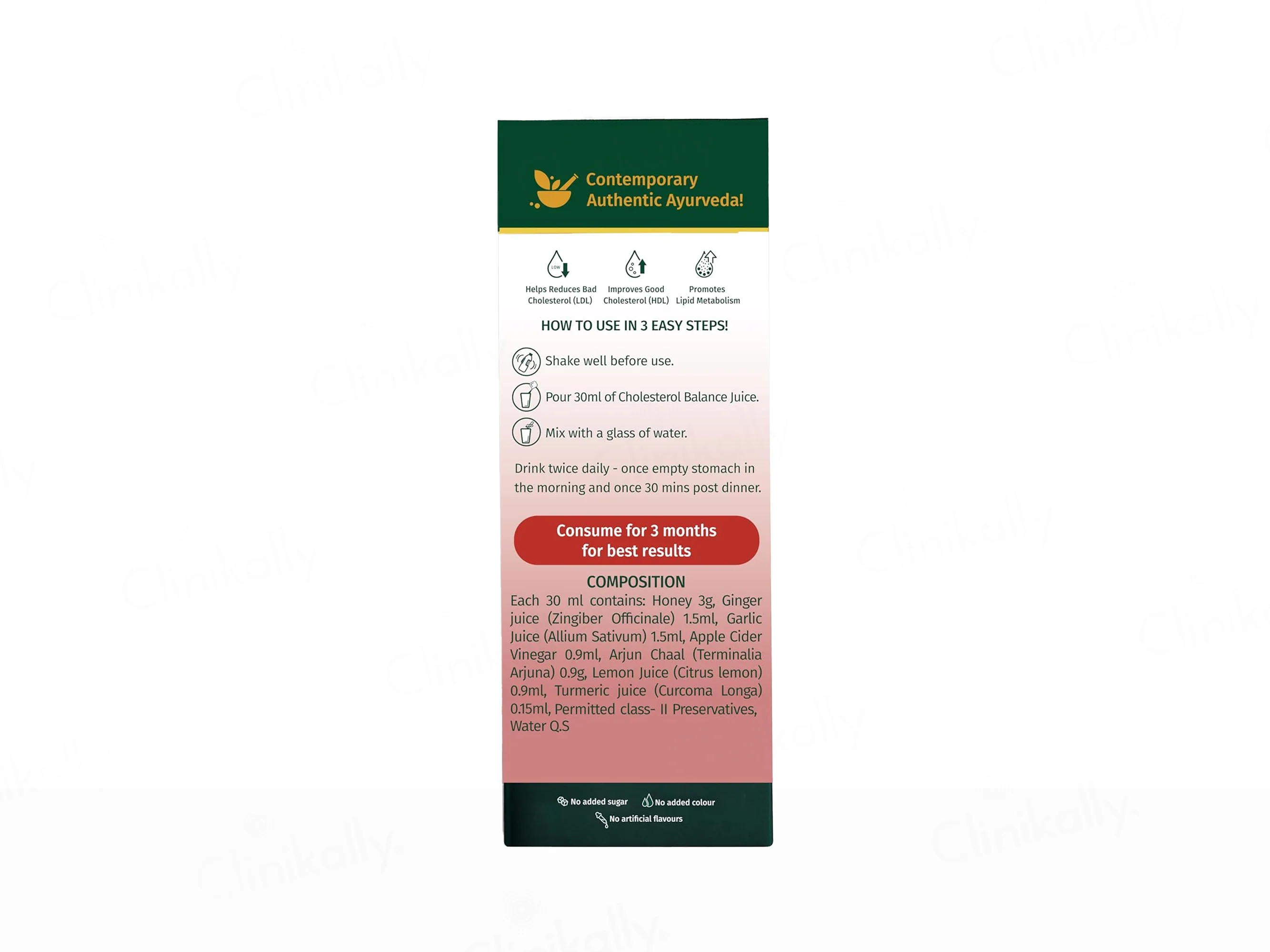 Vansaar 45+ Healthy Heart Cholesterol Balance Supplement Juice - Image 8