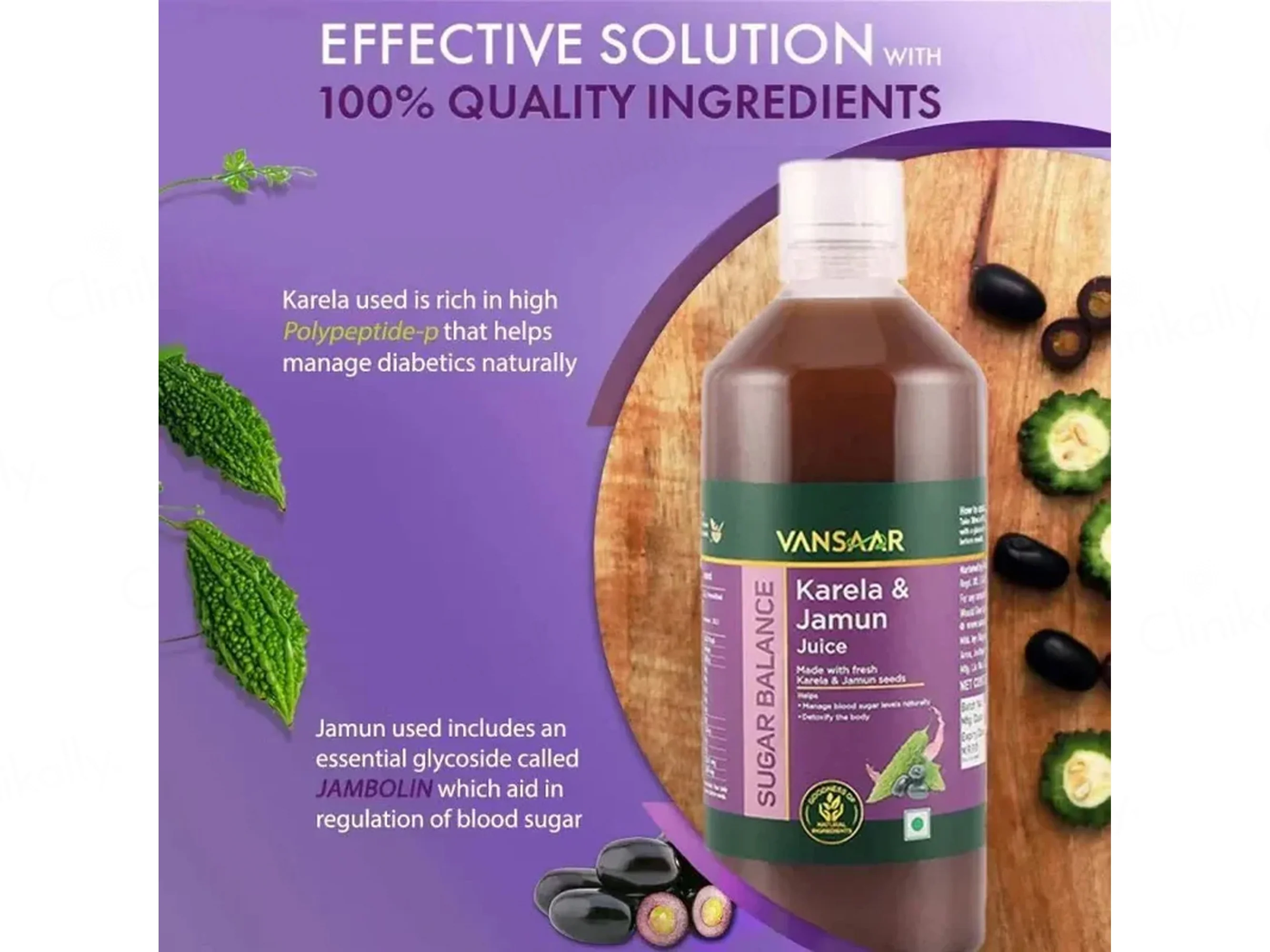 Vansaar 45+ Sugar Balance Karela Jamun Supplement Juice - Image 3