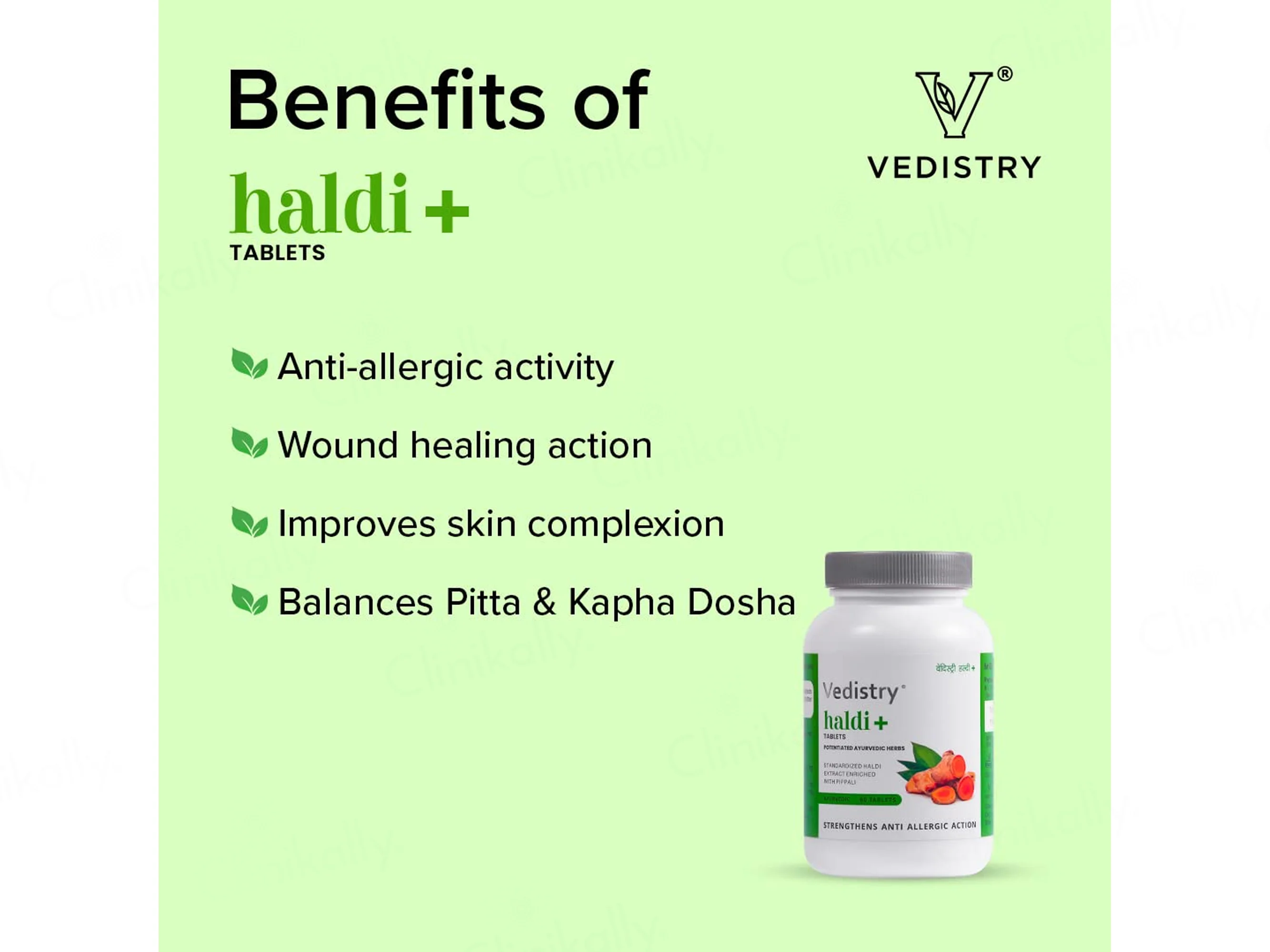 Vedistry Haldi+ Ayurvedic Tablet - Image 4
