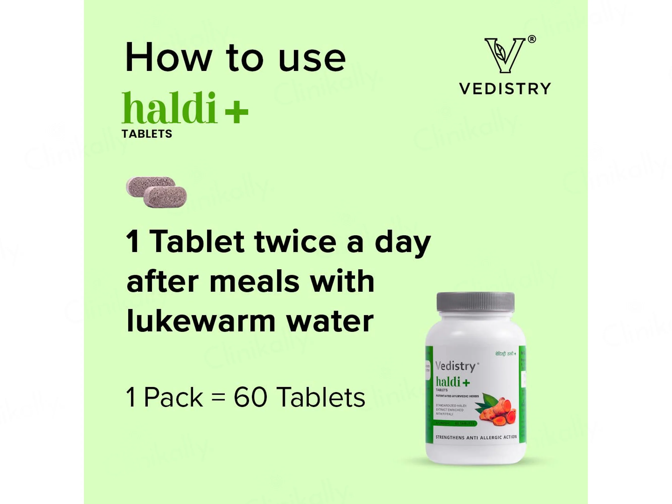 Vedistry Haldi+ Ayurvedic Tablet - Image 6