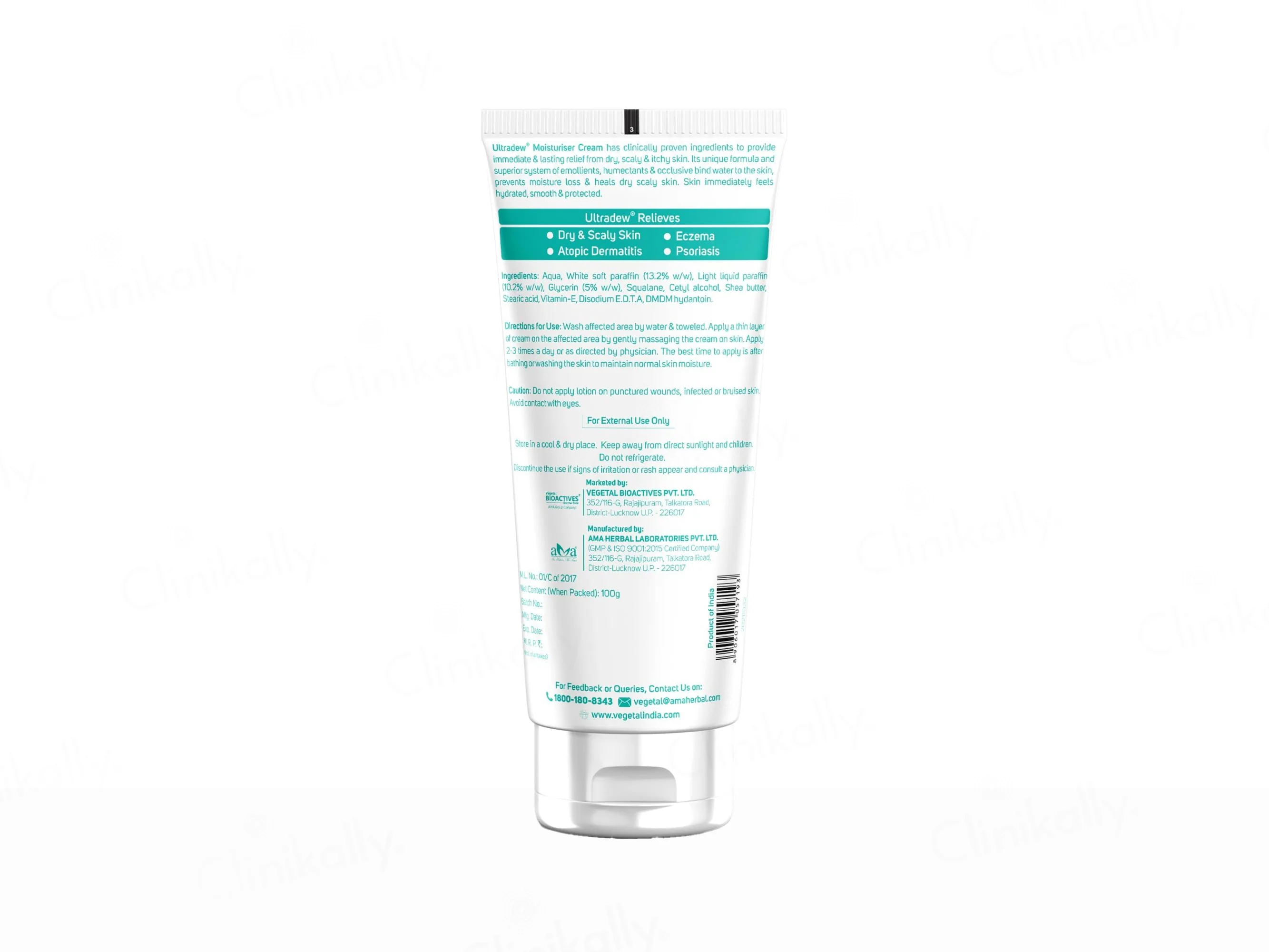Vegetal Ultradew Advanced Moisturiser Cream For Very Dry & Itchy Skin - Image 2