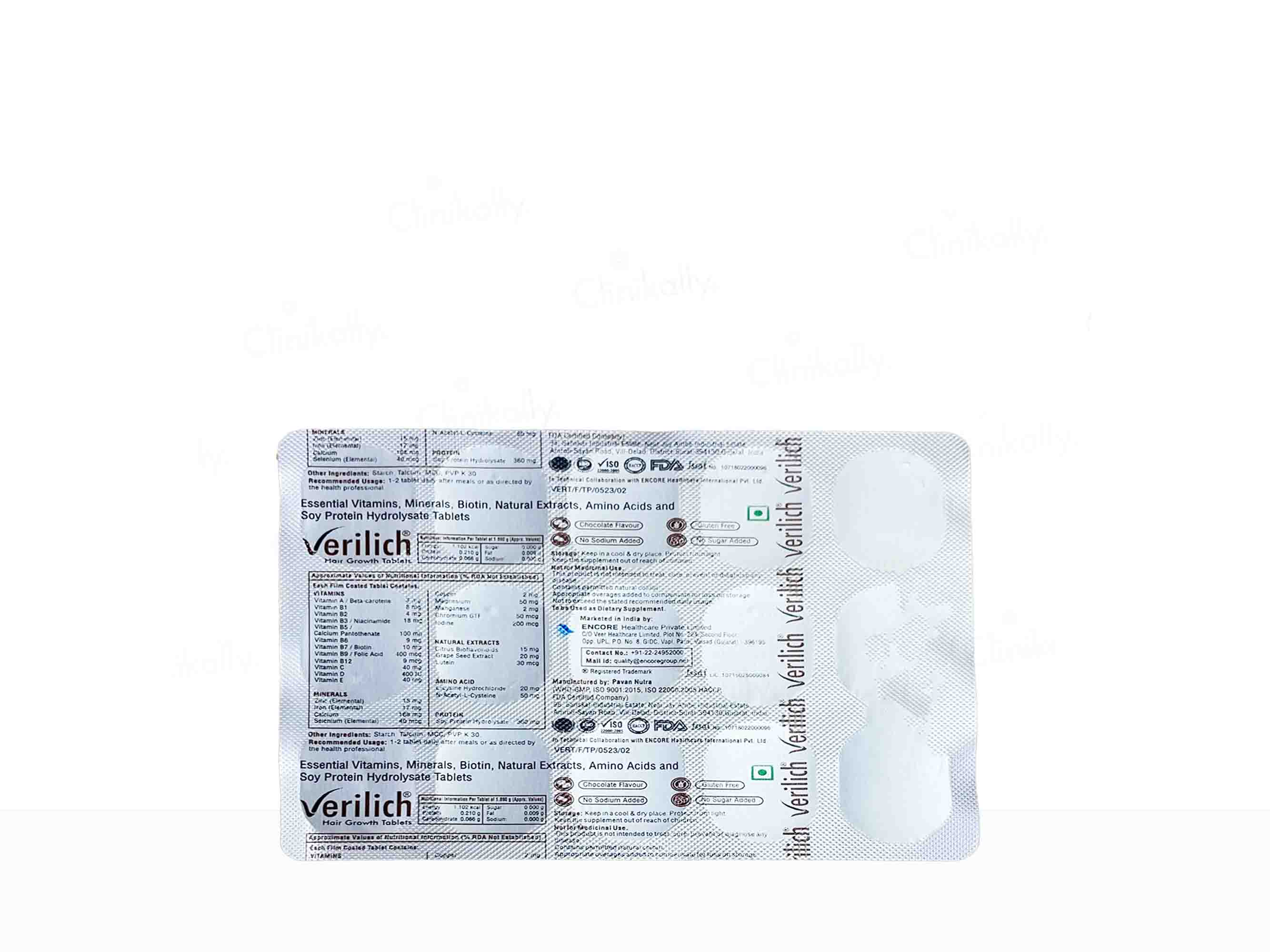 Verilich Hair Growth Tablet - Chocolate Flavour - Image 3