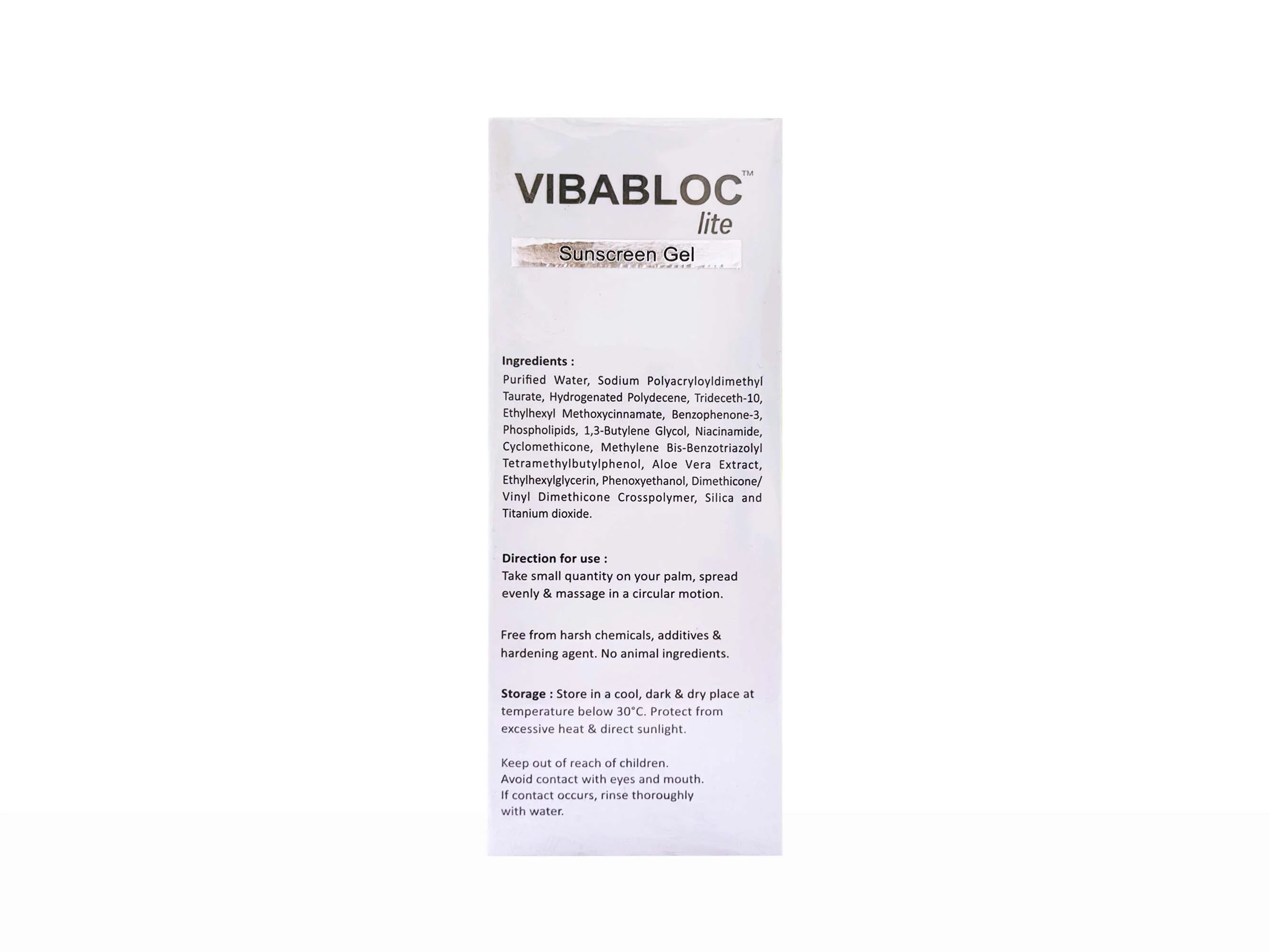Vibabloc Lite Sunscreen Gel SPF 30+ PA+++ - Image 2
