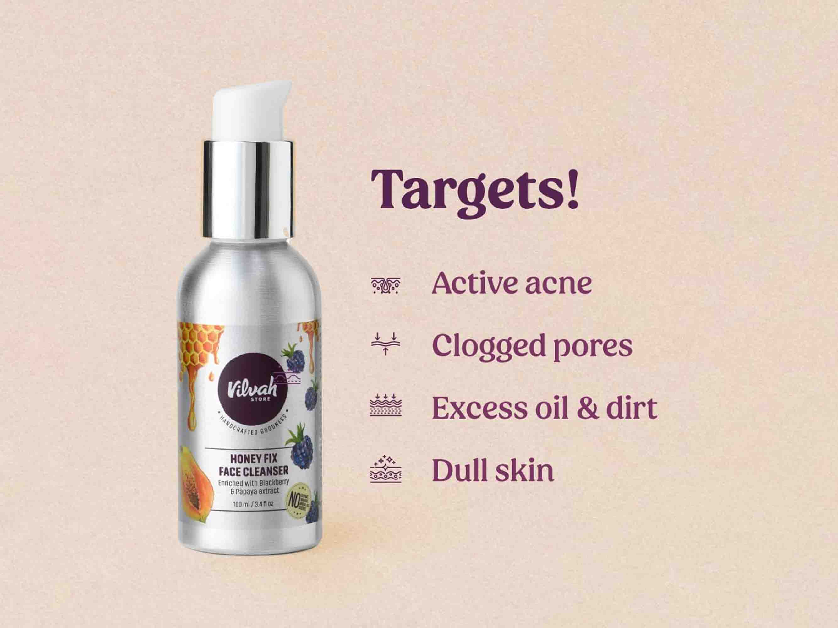 Vilvah Store Honey Fix Face Cleanser - Image 4