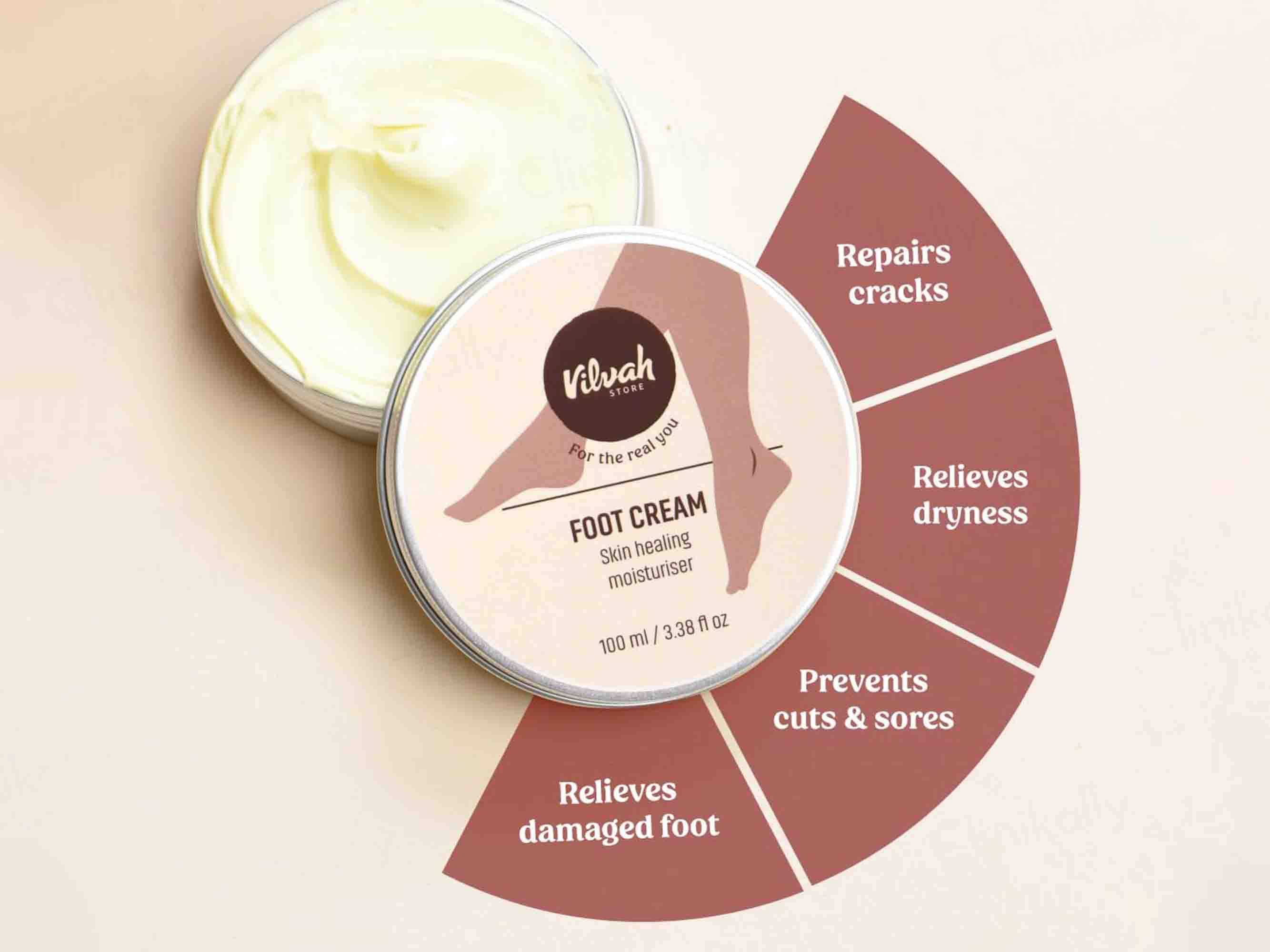 Vilvah Store Moisturizing Foot Cream - Image 4