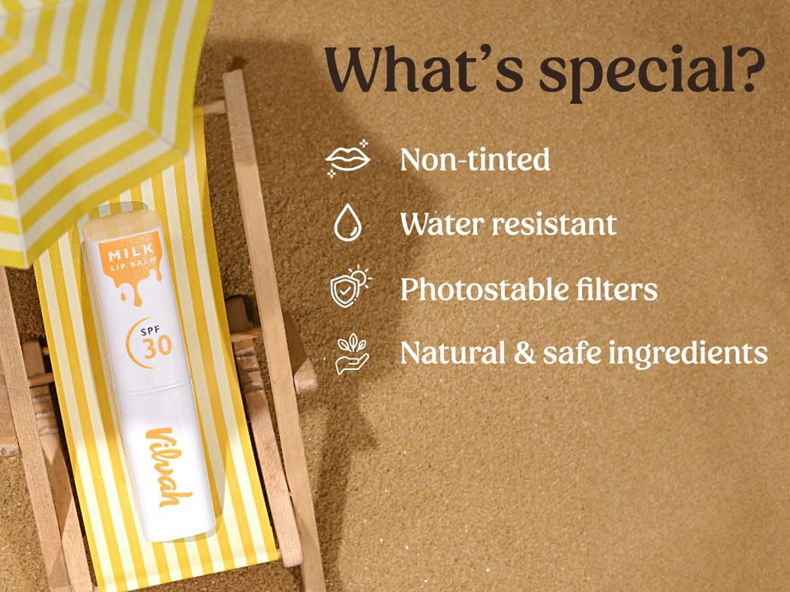 Vilvah Store Soy Milk Lip Balm SPF 30 PA+++ - Image 4