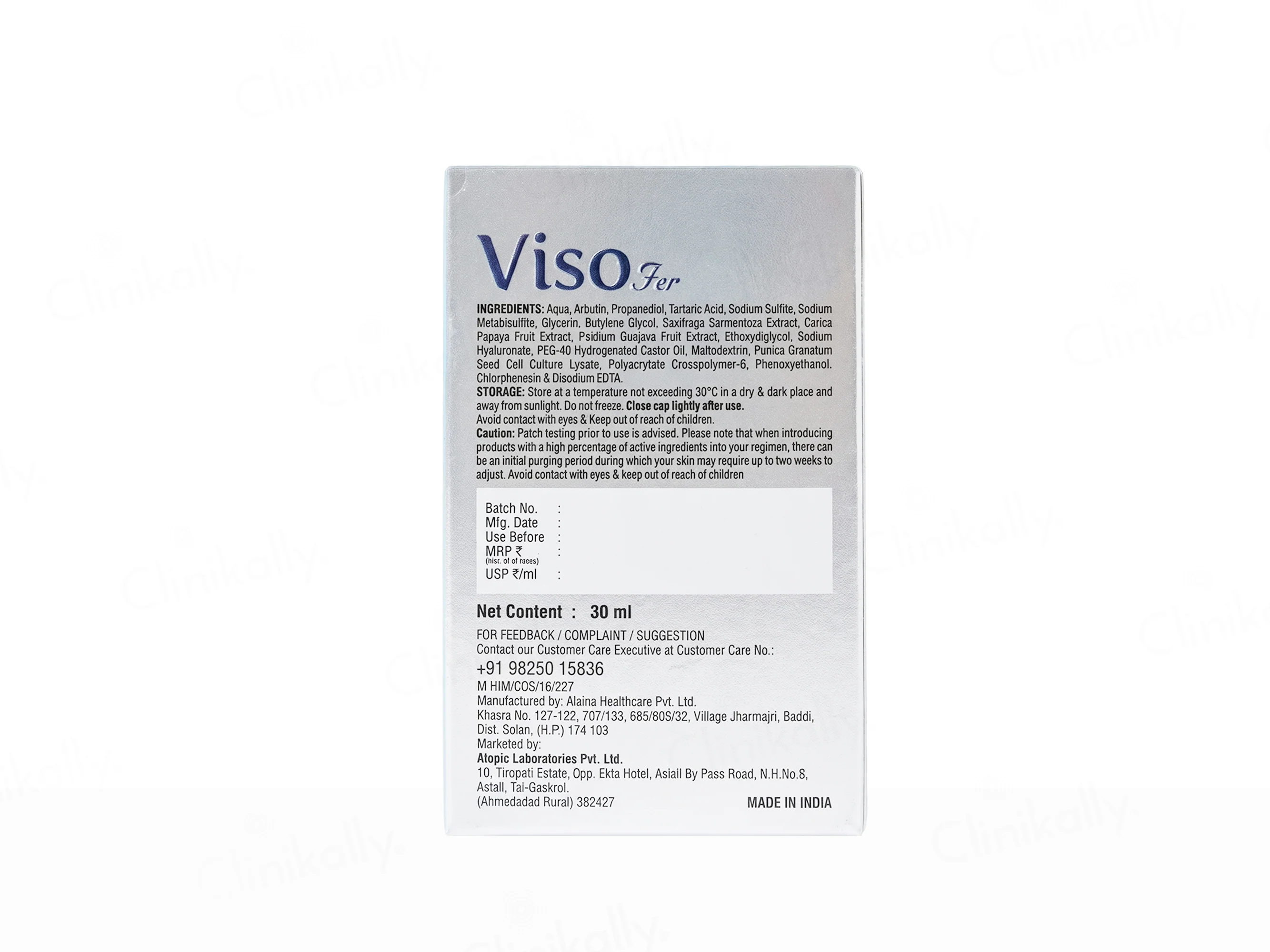 Viso Fer 2% Alpha Arbutin Face Serum - Image 5