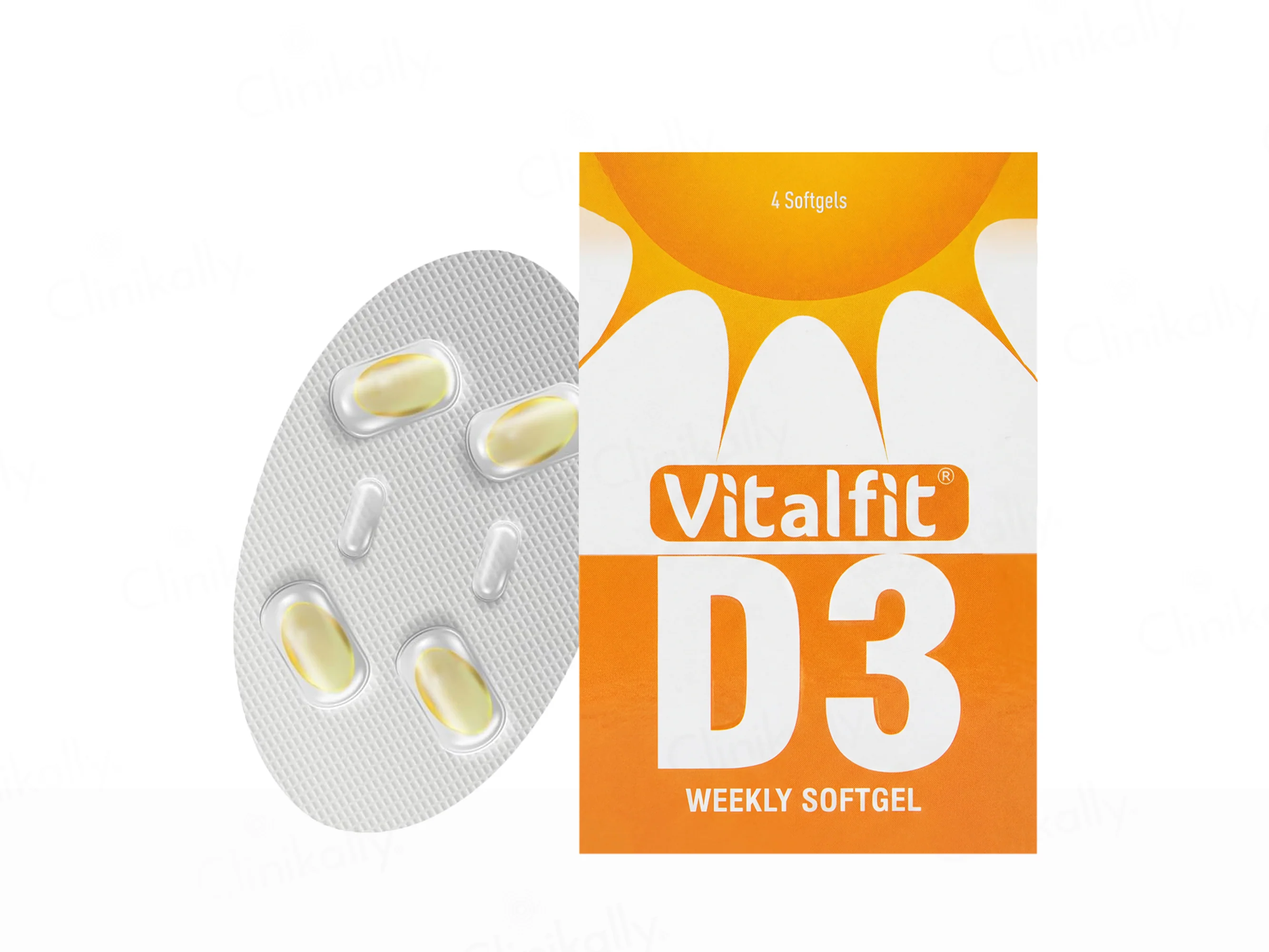 Vitalfit D3 60000 IU Weekly Softgel Capsule - Image 2