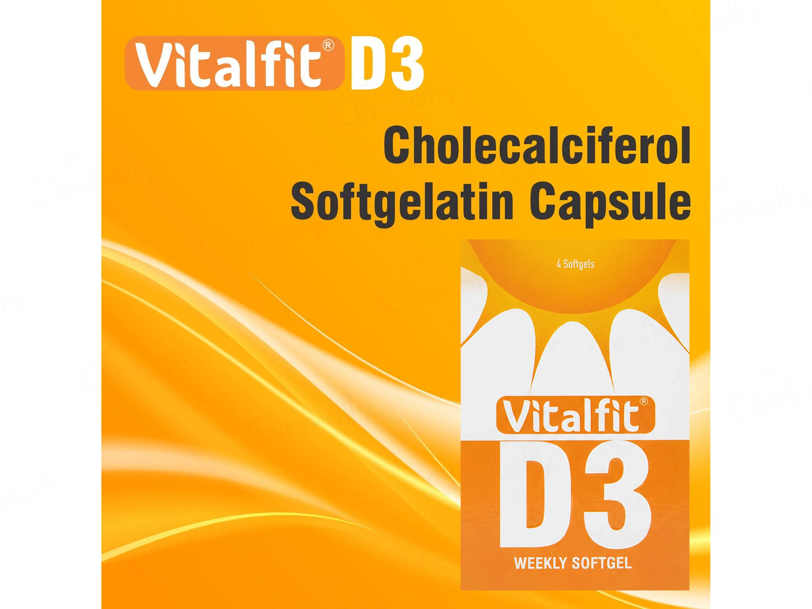 Vitalfit D3 60000 IU Weekly Softgel Capsule - Image 3