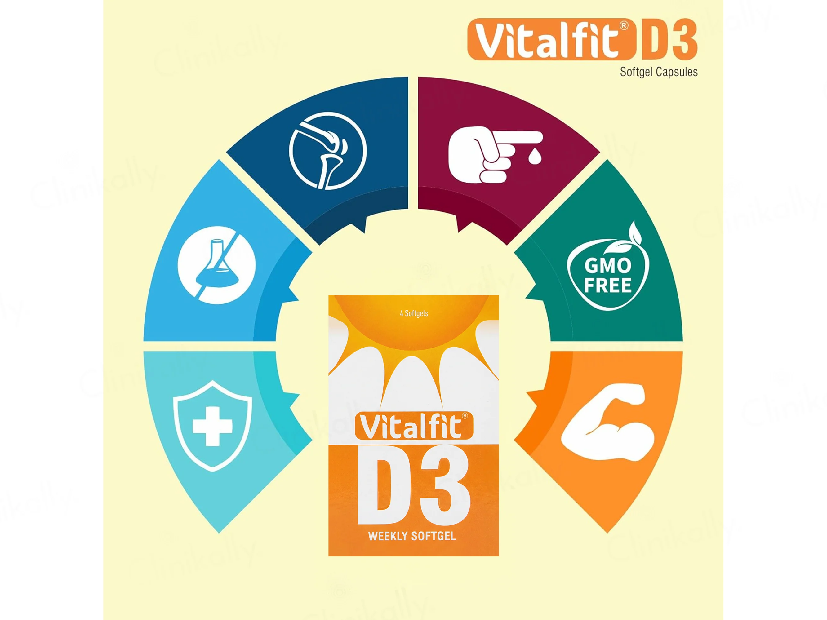 Vitalfit D3 60000 IU Weekly Softgel Capsule - Image 6