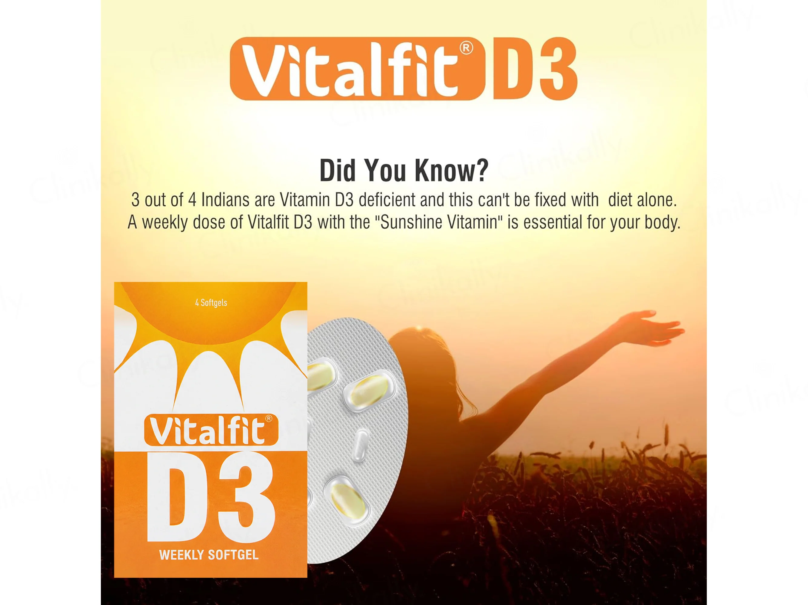 Vitalfit D3 60000 IU Weekly Softgel Capsule - Image 8