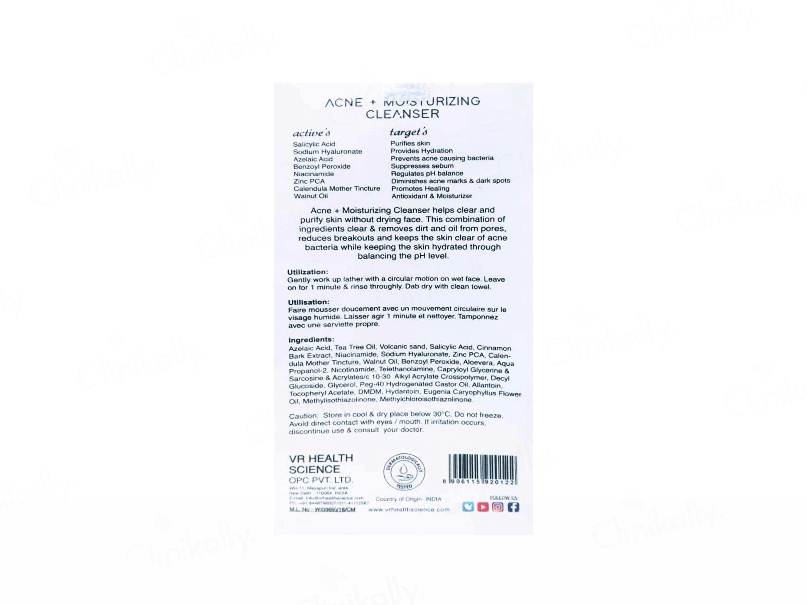 VRH Acne+ Moisturizing Cleanser - Image 3